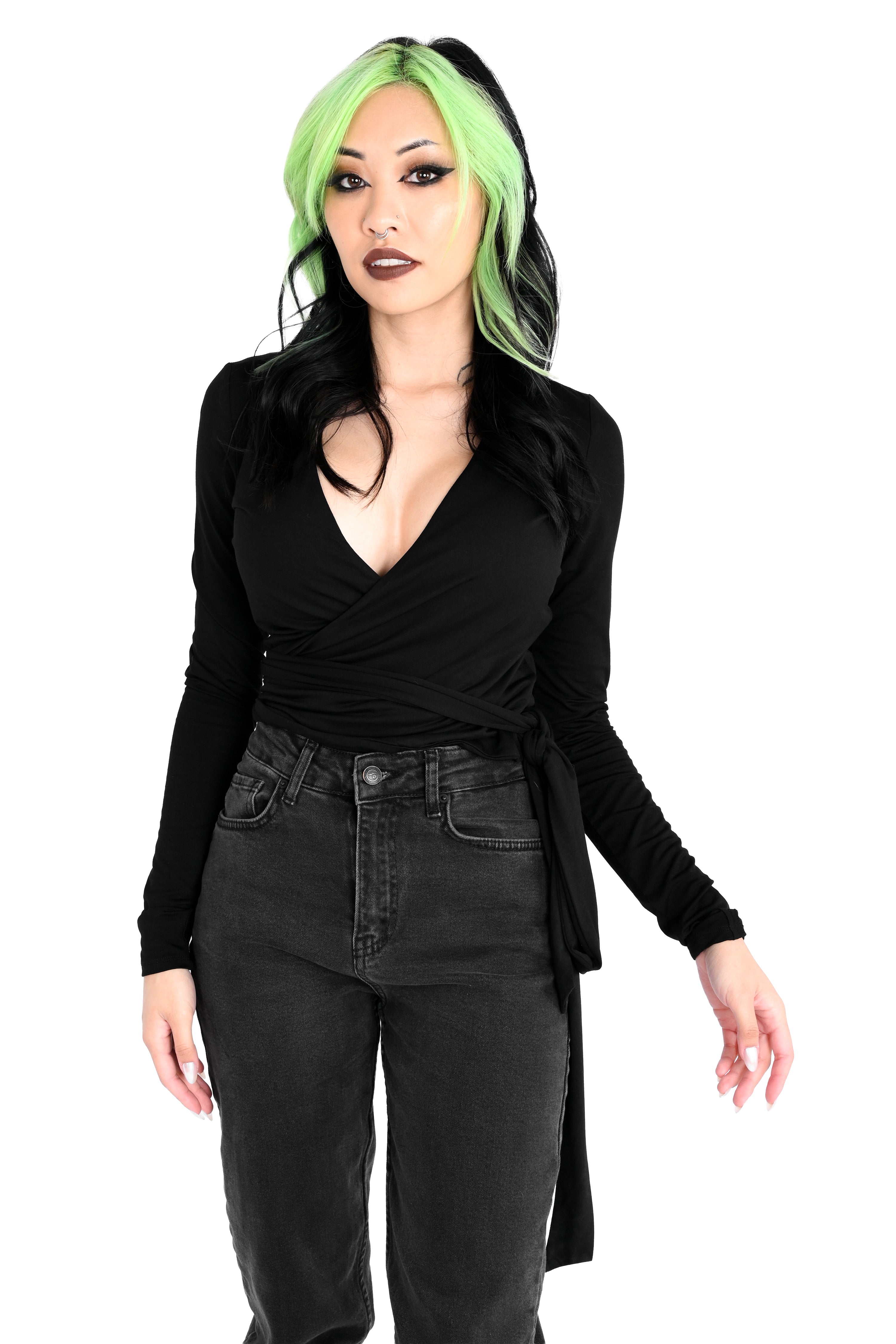 Ballet Wrap Long Sleeve Top – FOXBLOOD