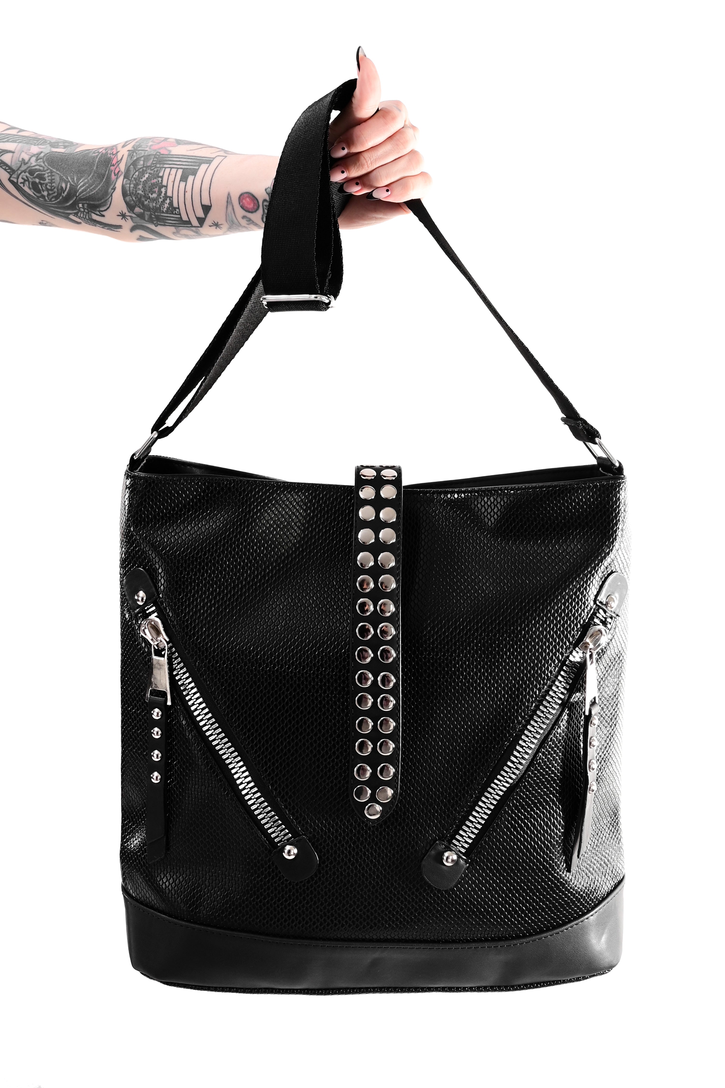 Limited edition Foxblood black on black glitterbag store