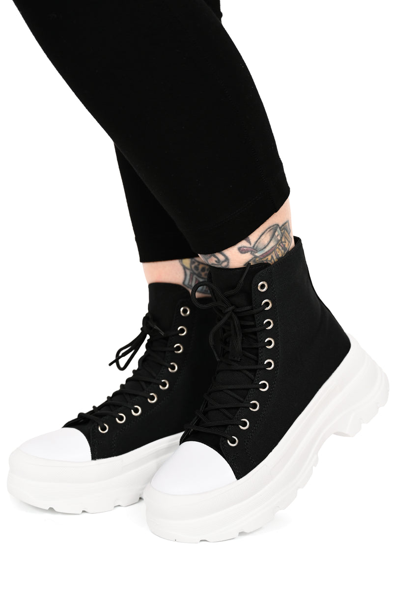 Stacked Canvas High Top Sneaker - final sale!
