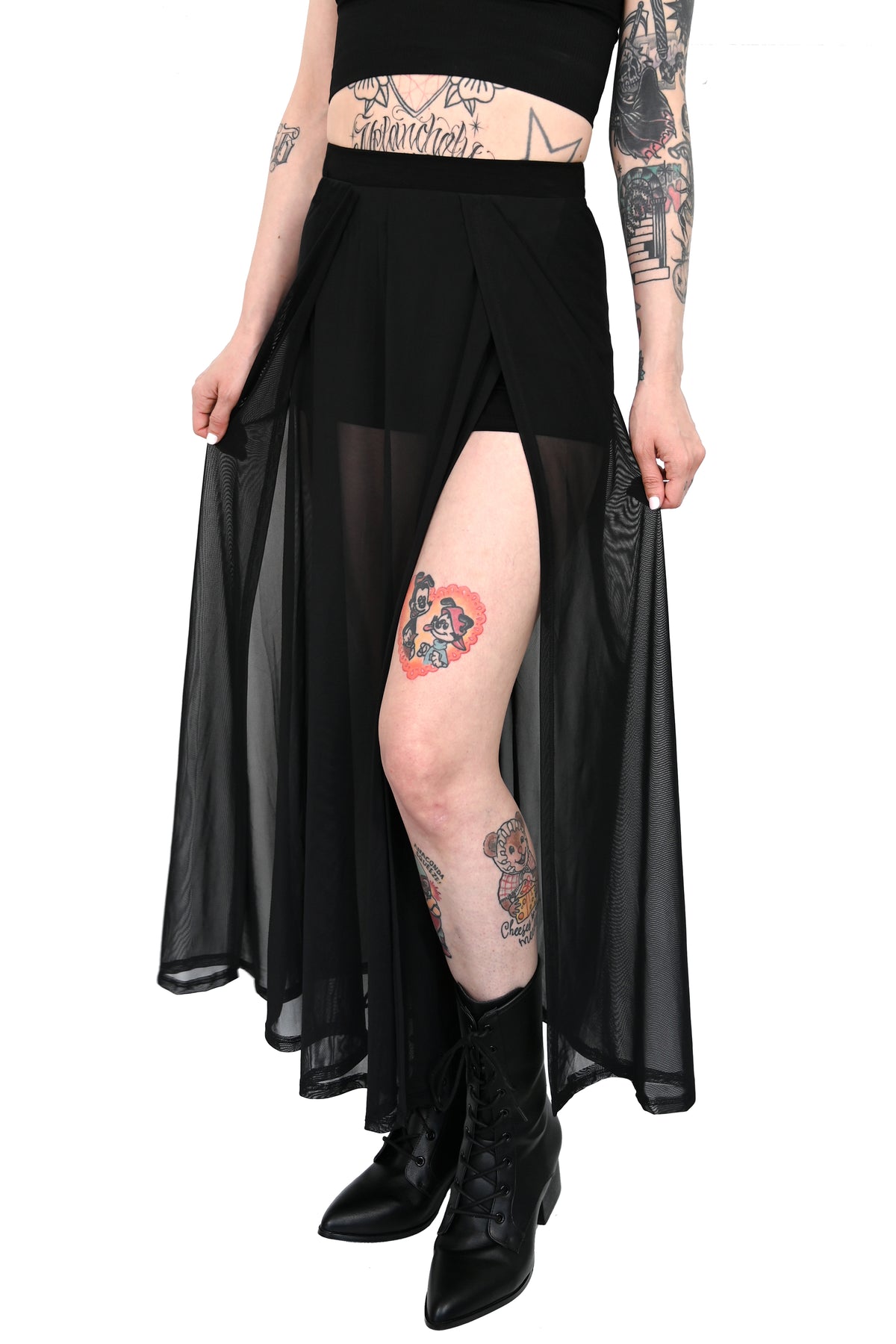 Mesh Darla Maxi Skirt With Built in Shorts - XS/S/3XL/4XL left!