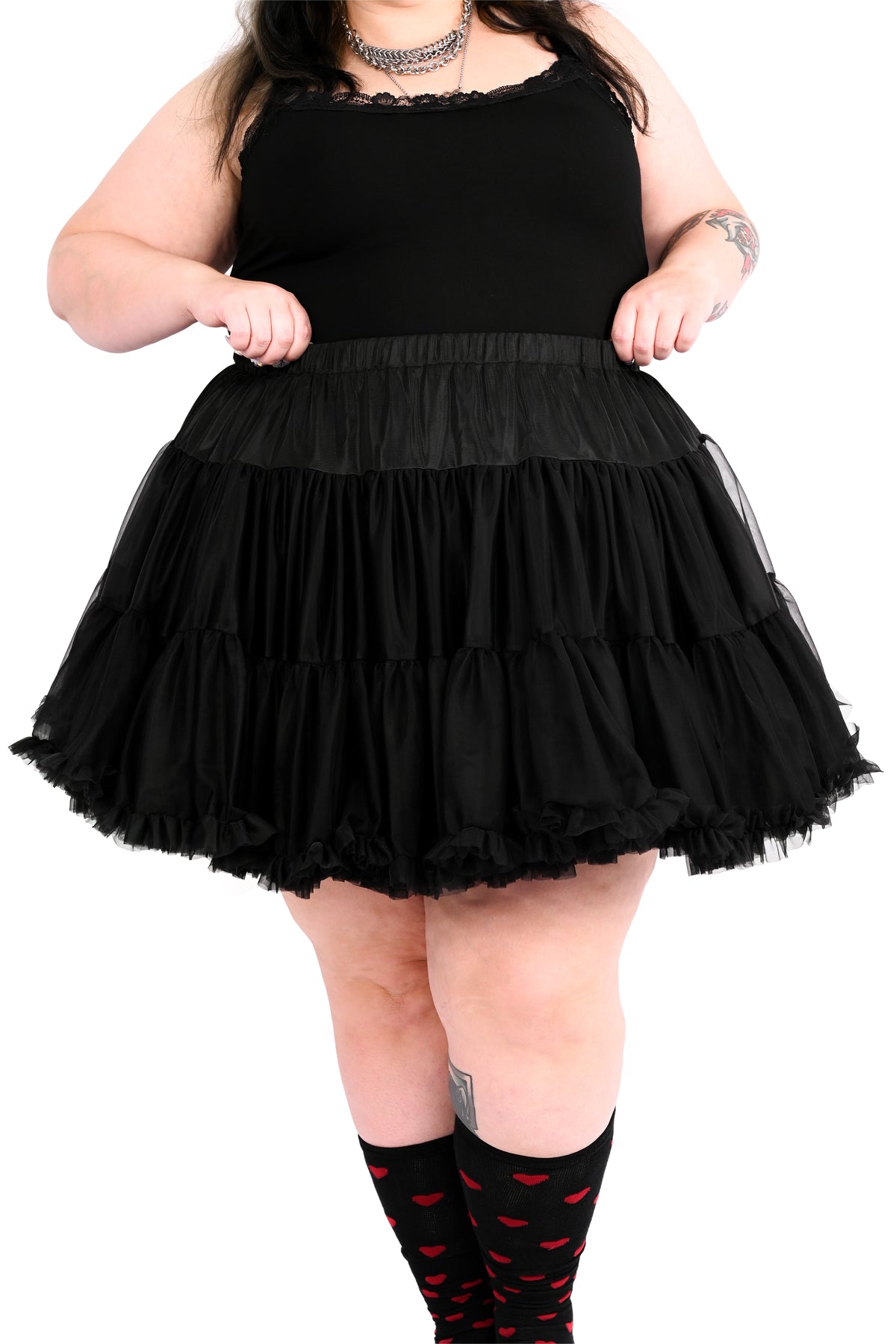black fluffy petticoat