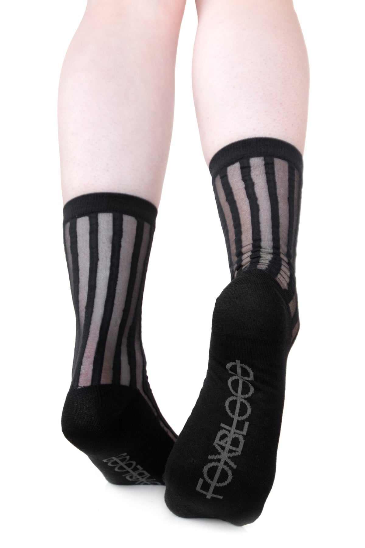Mesh Vertical Striped Socks