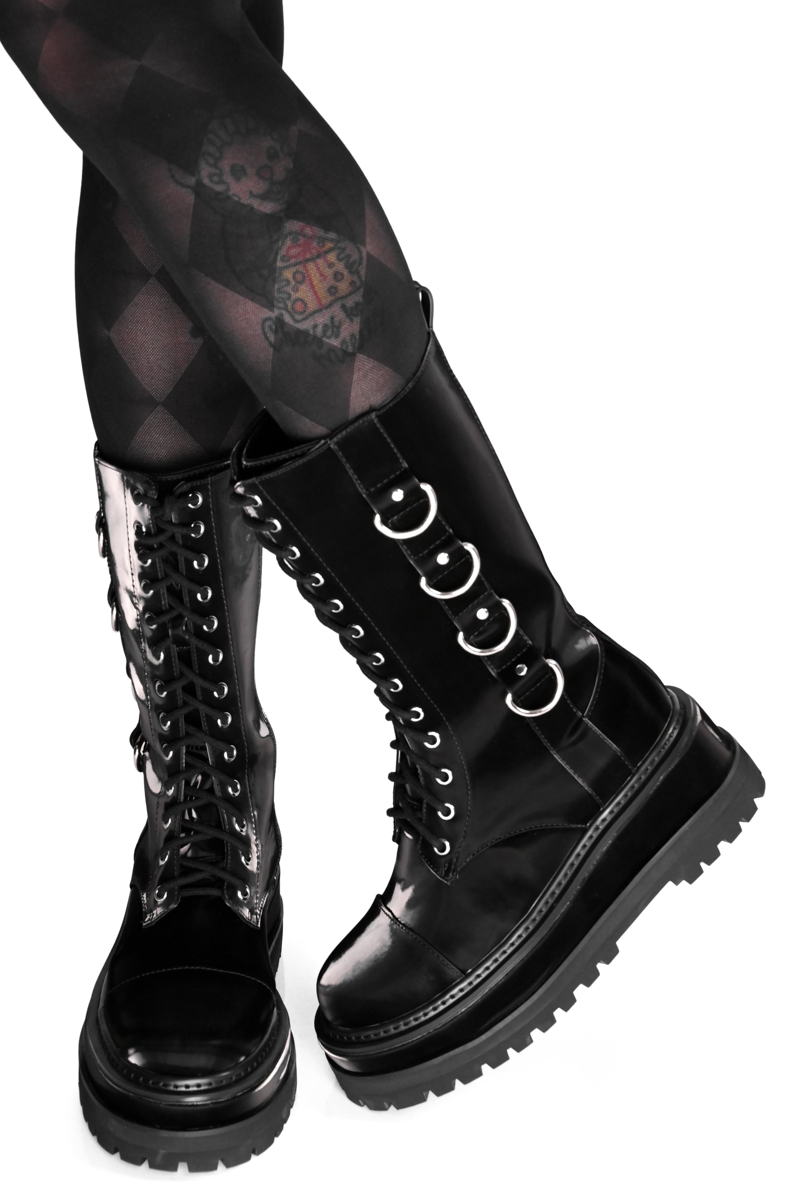 Trent Black Liquid Velvet Boots – FOXBLOOD