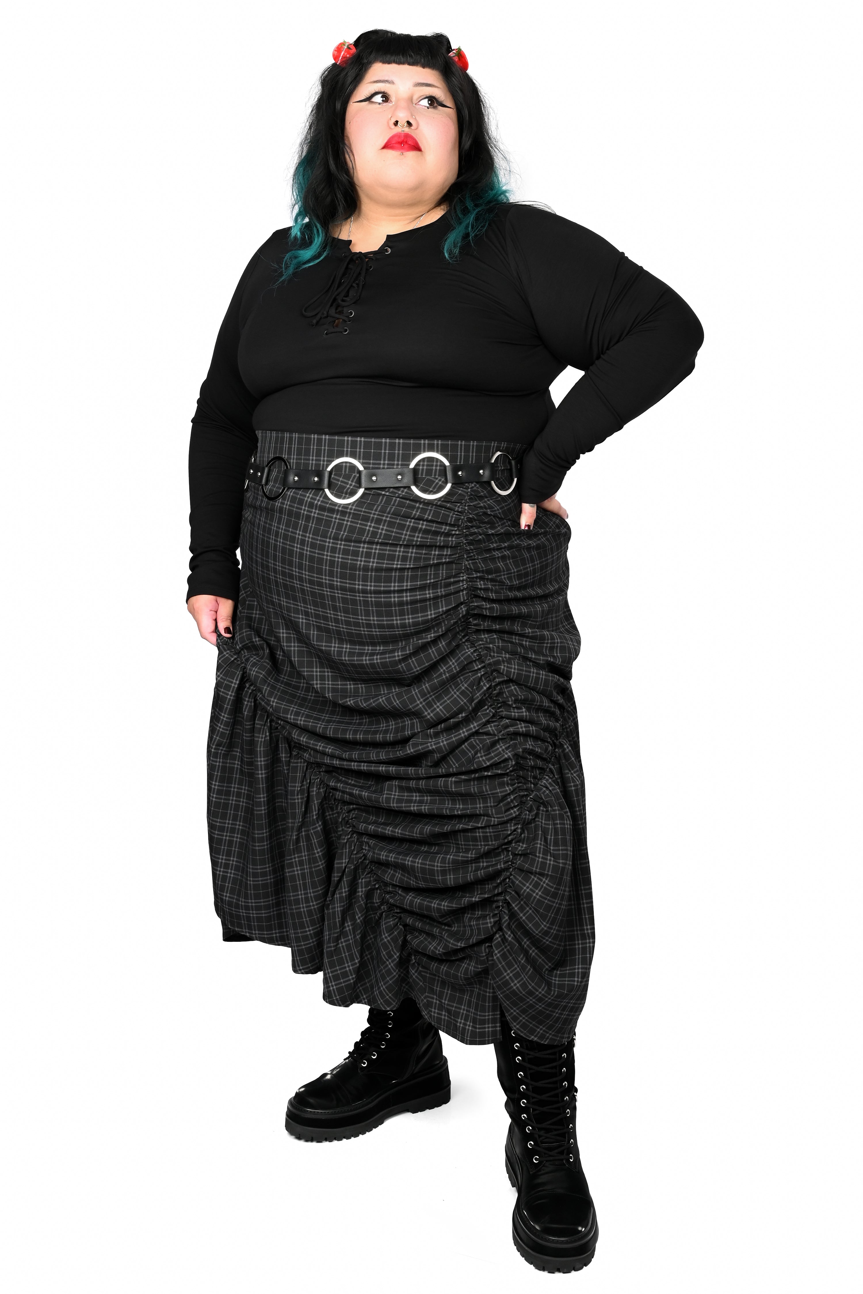 Cara Skirt - DEADSTOCK - Dark Plaid - XS/XL/4XL left! – FOXBLOOD
