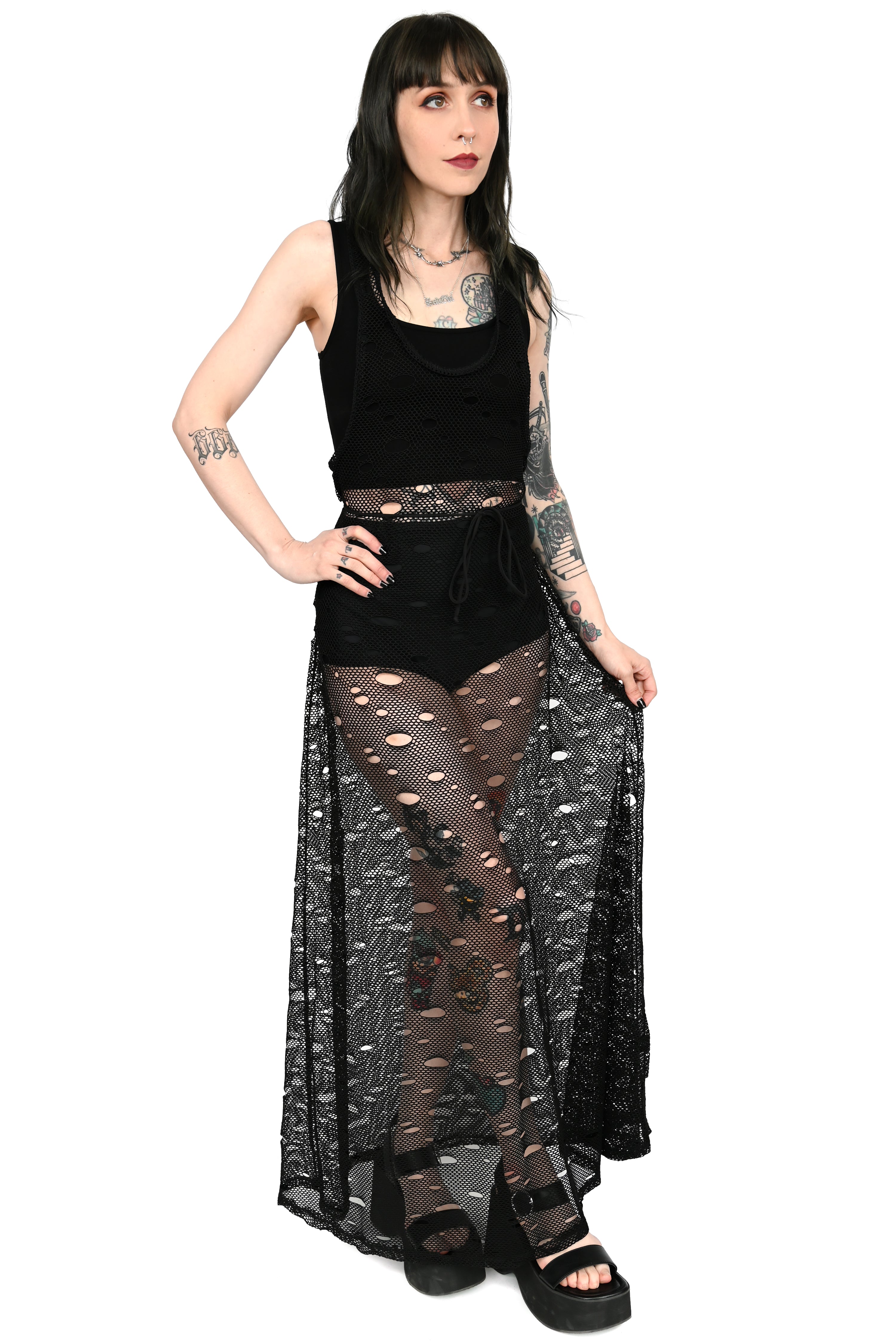 Maxi fishnet dress hotsell