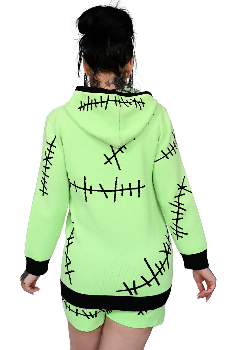 The Boogie Man Hoodie Sweater - Green Glow