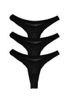 3-Pack Mesh High Cut Thong - XS/S/3XL left!
