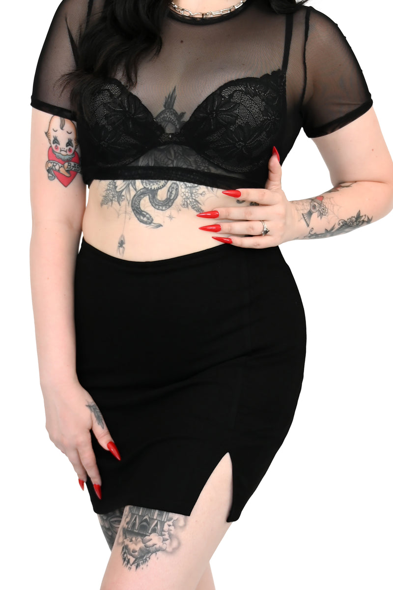 Plus Size Cassandra Cut Out Lace Bodysuit - Black