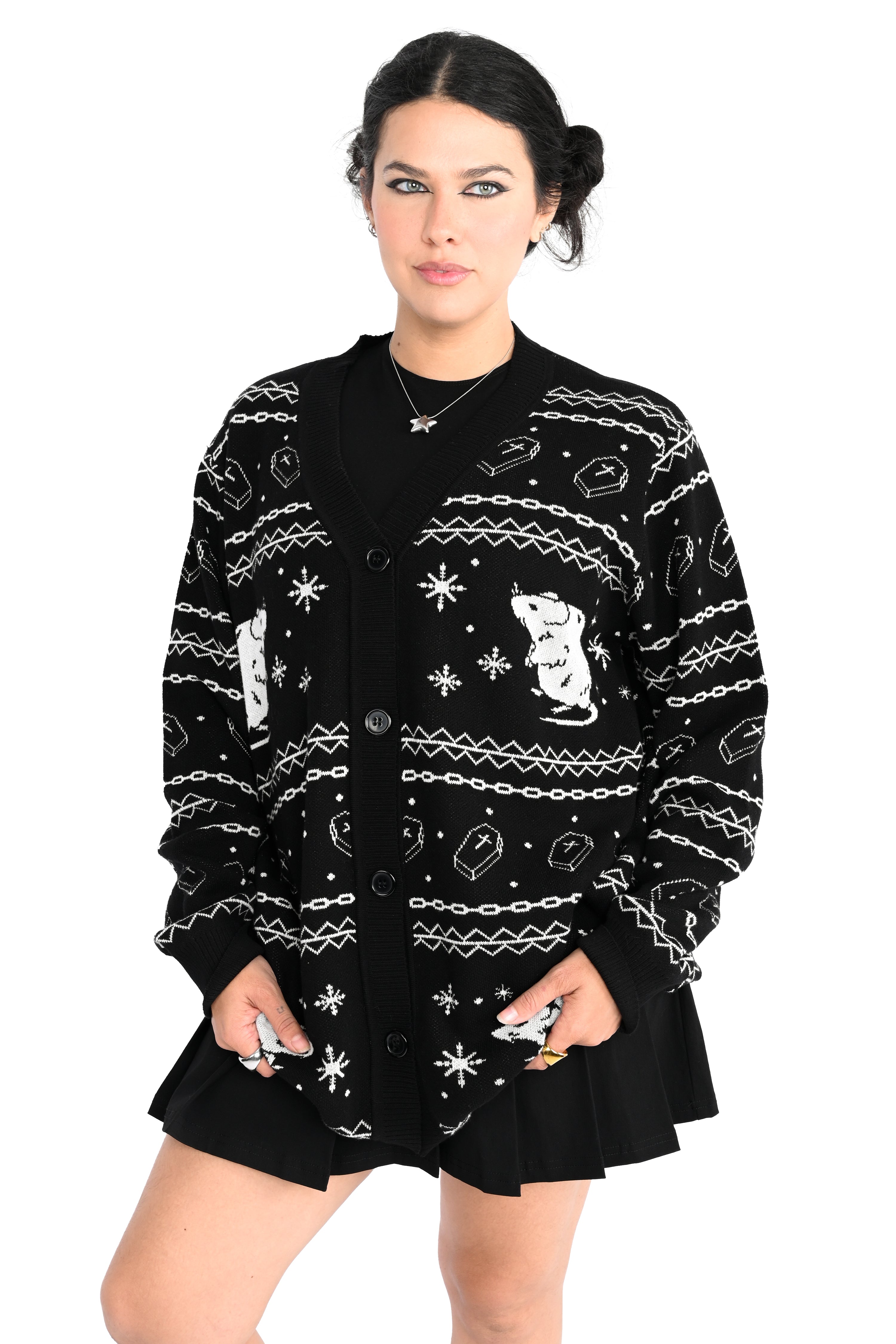 Rat Button Up Holiday Cardigan - No Restock! – FOXBLOOD