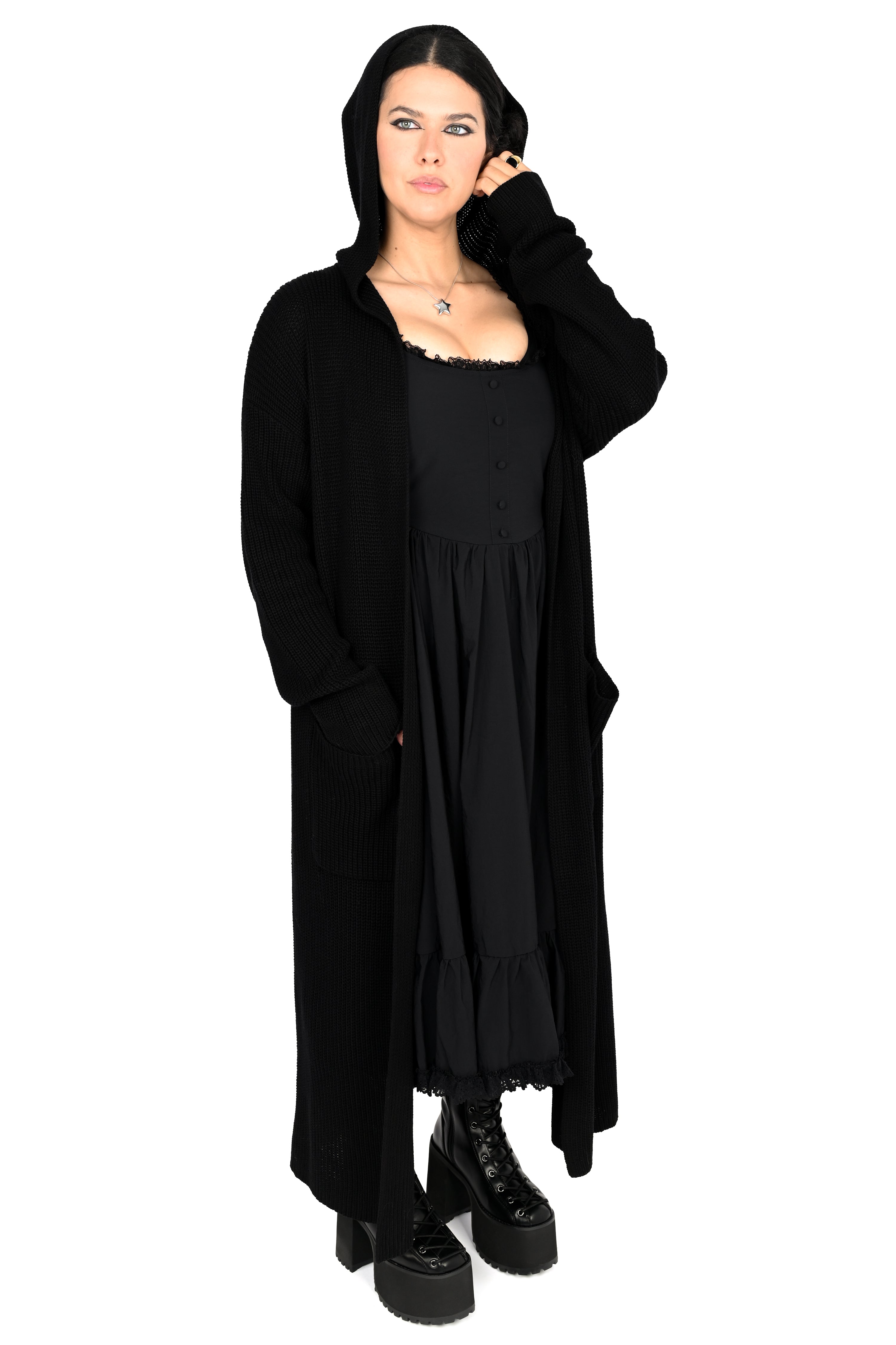 Micah Hooded Duster Sweater – FOXBLOOD