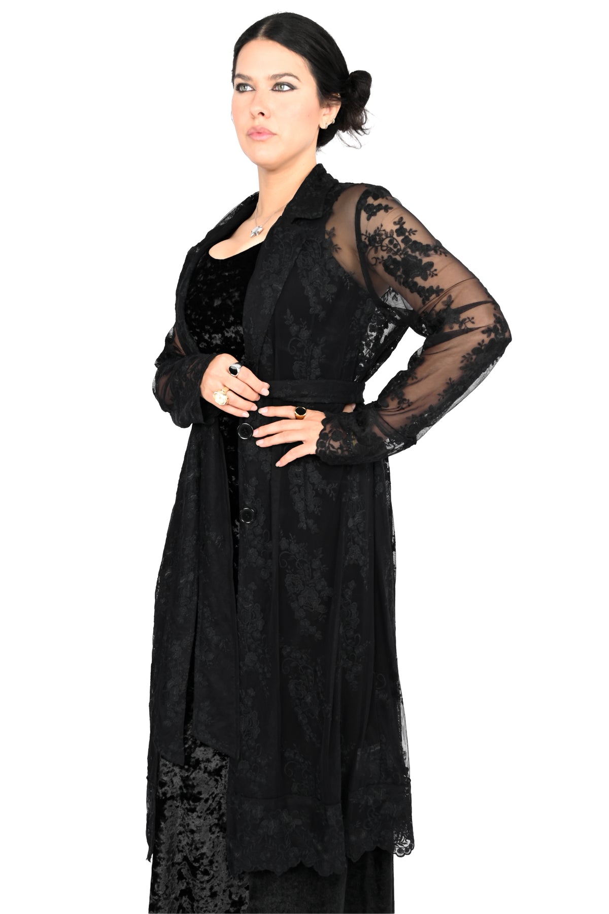 Ingrid Lace Trench Coat - XS/S/L/2XL left! XS Ingrid Lace Trench Coat - XS/S/L/2XL left! XS