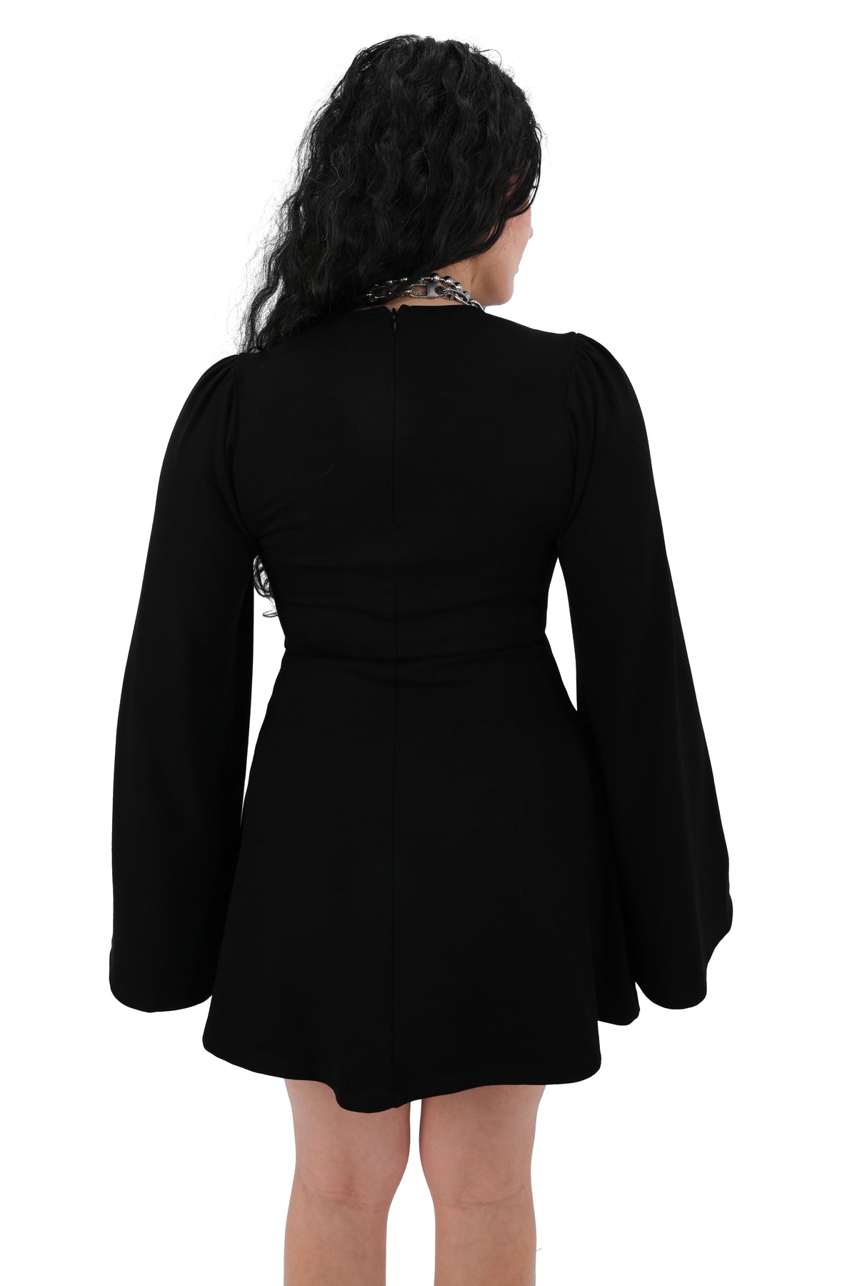 black long sleeve tunic dress Noir Long Sleeve Tunic Dress