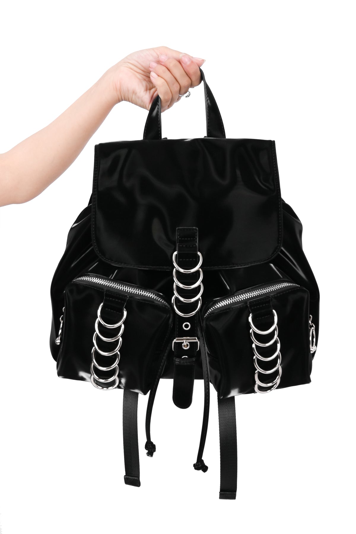 bailey ring faux leather backpack Bailey Liquid Velvet Backpack