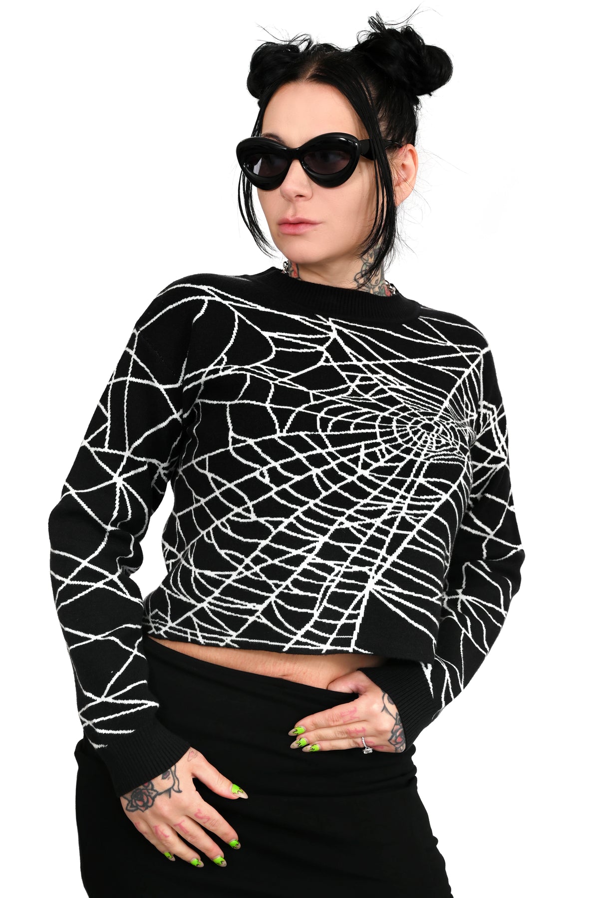 Cobweb Crop Sweater