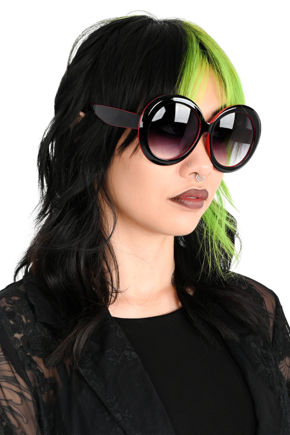 Edna Oversized Sunglasses - Red/Black