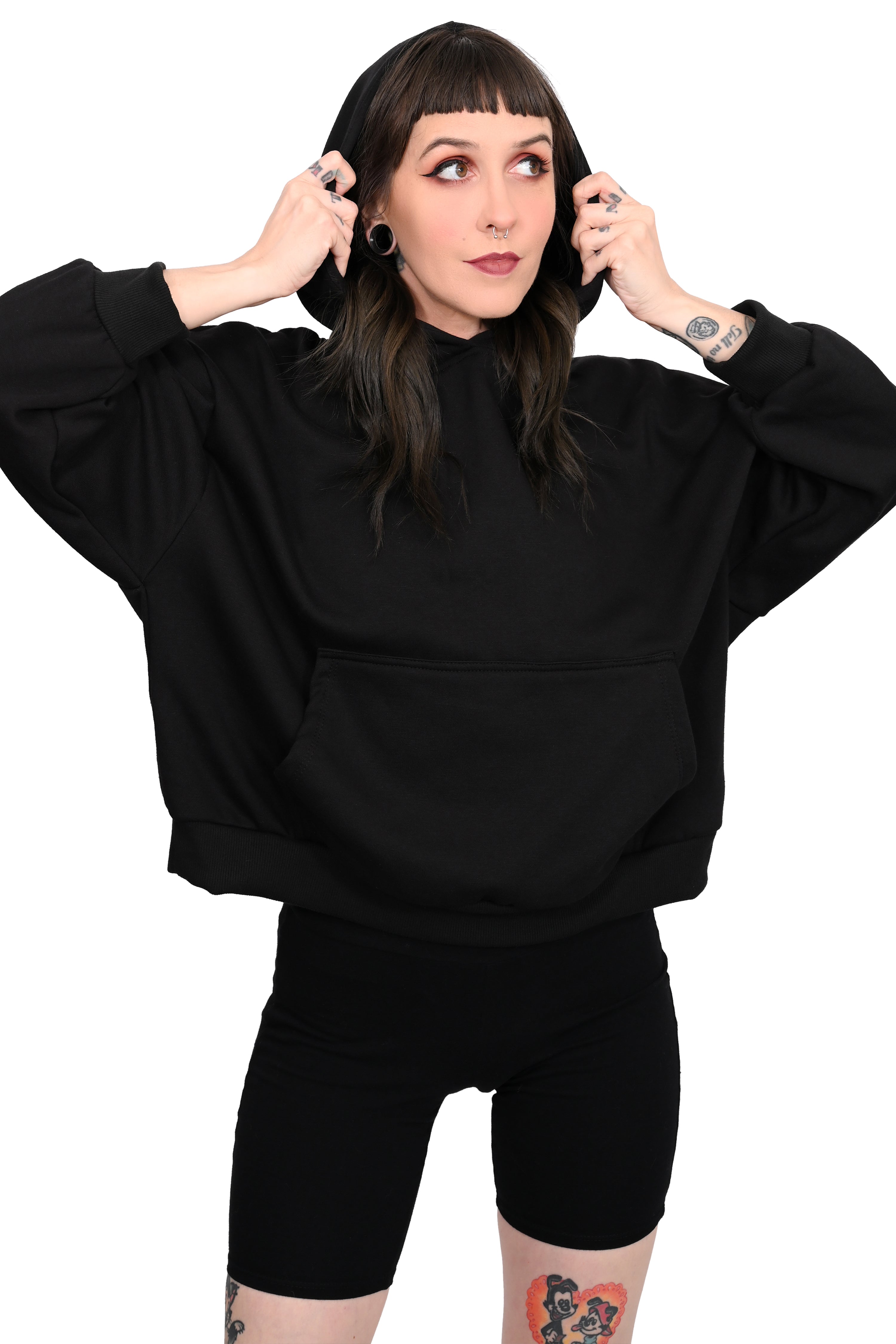 Oversize crop clearance hoodie