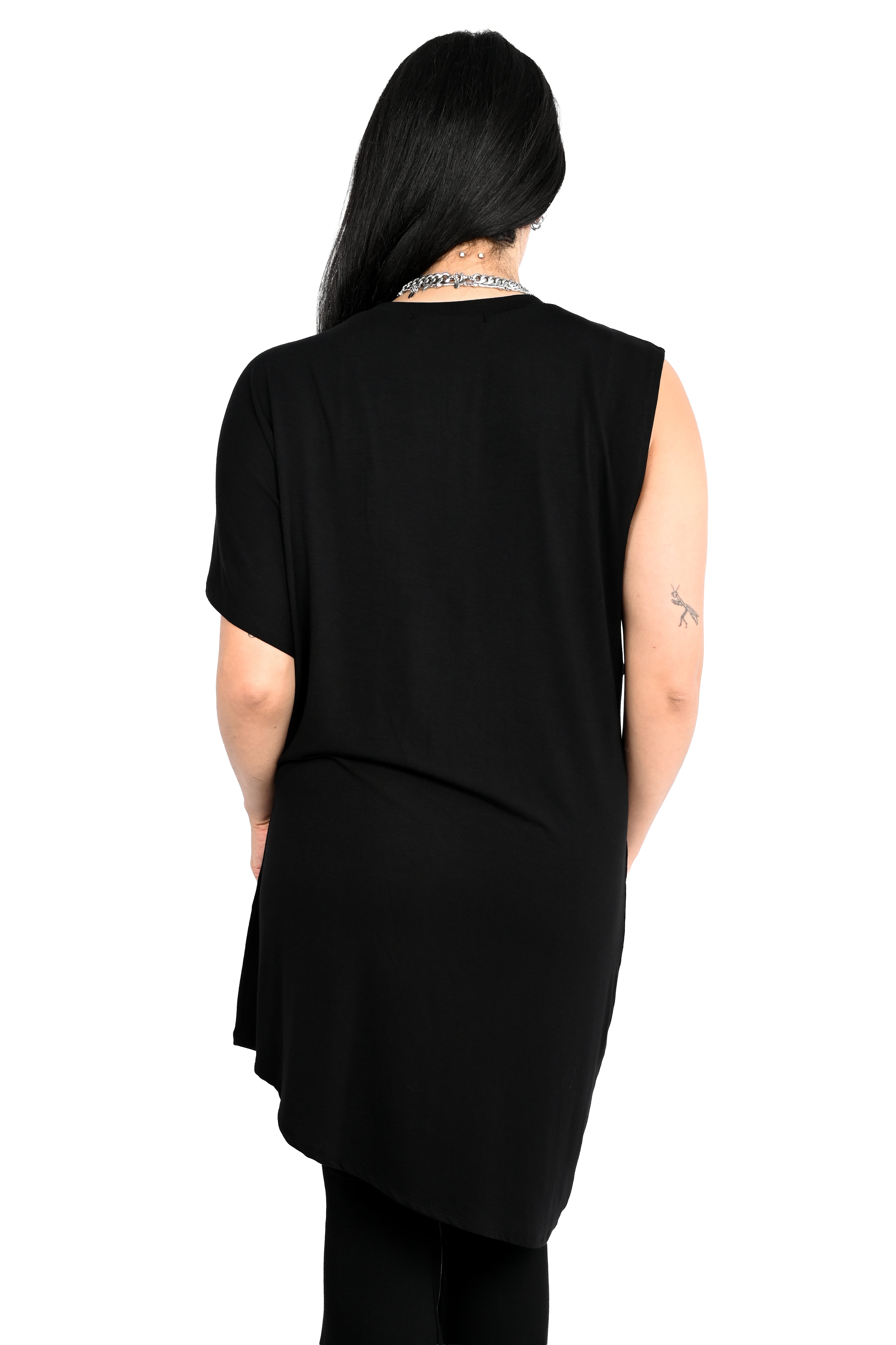 Black No.1 Asymmetrical Tunic Top - No Restock! – FOXBLOOD