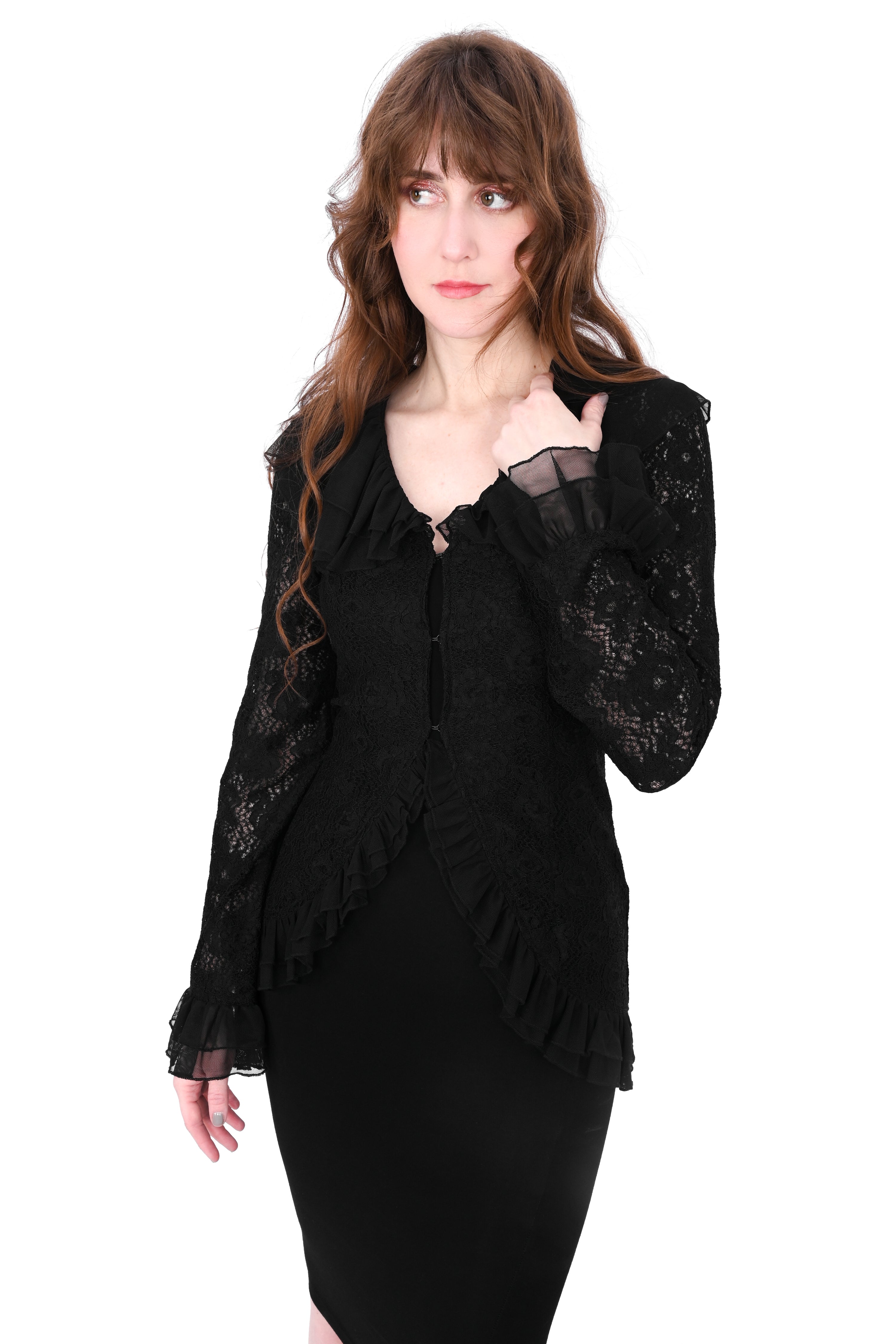 Eloise Lace Jacket - Final Sale - Last One Size XS FOXBLOOD Eloise Lace Jacket - Final Sale - Last One Size XS FOXBLOOD