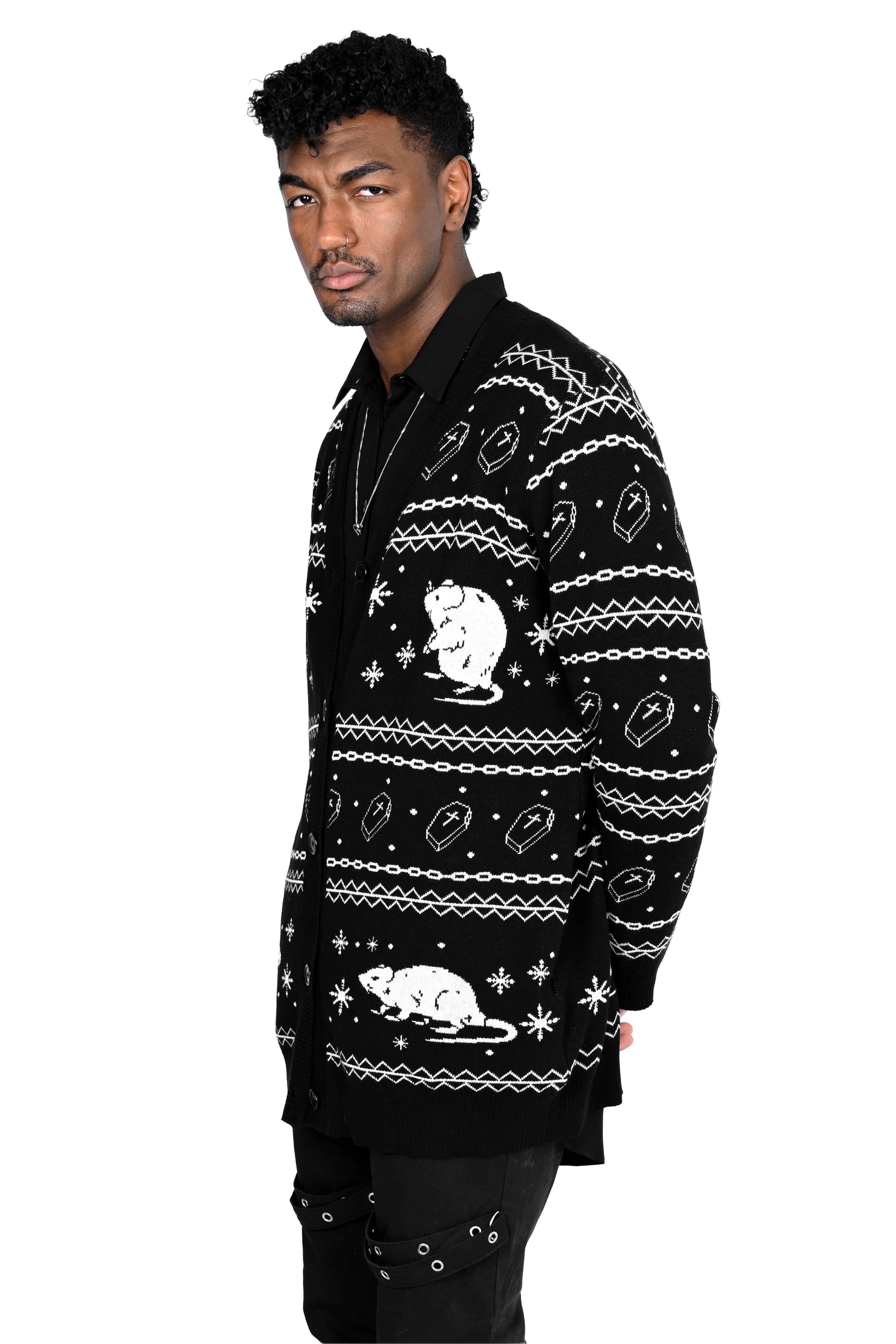 Rat Button Up Holiday Cardigan - No Restock! – FOXBLOOD