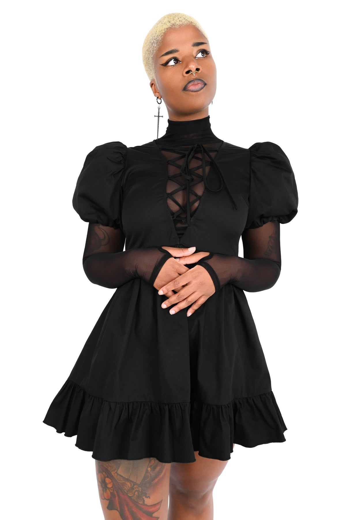 Abby Puff Sleeve Dress Small Abby Puff Sleeve Dress Small