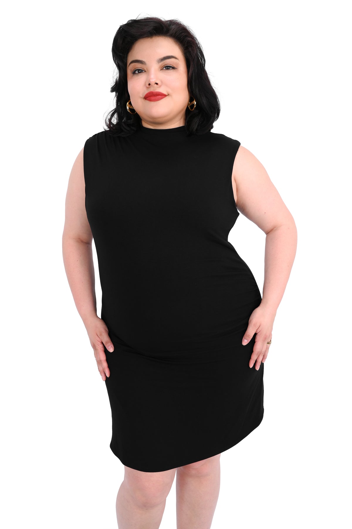 roll neck mini dress Theory Short Sleeve Roll Neck Mini Dress