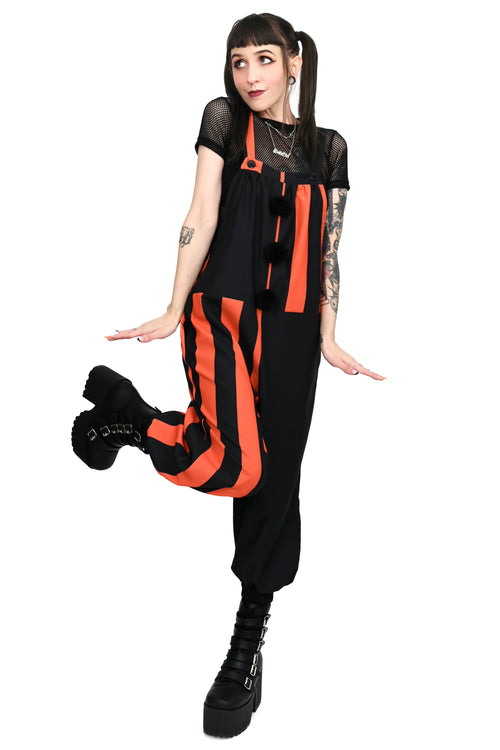 Side Show Overalls - Orange/Black
