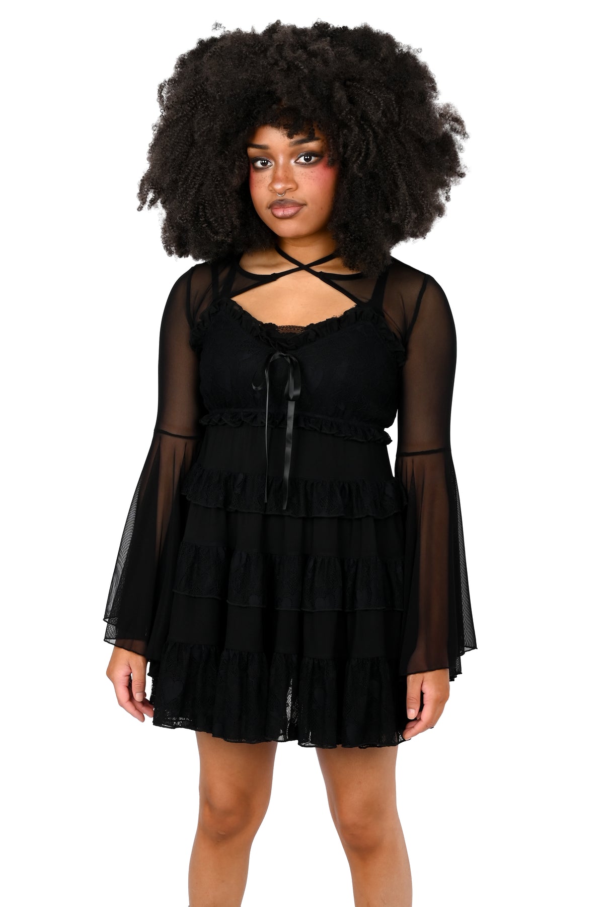 mesh babydoll dress Adria Dress XL