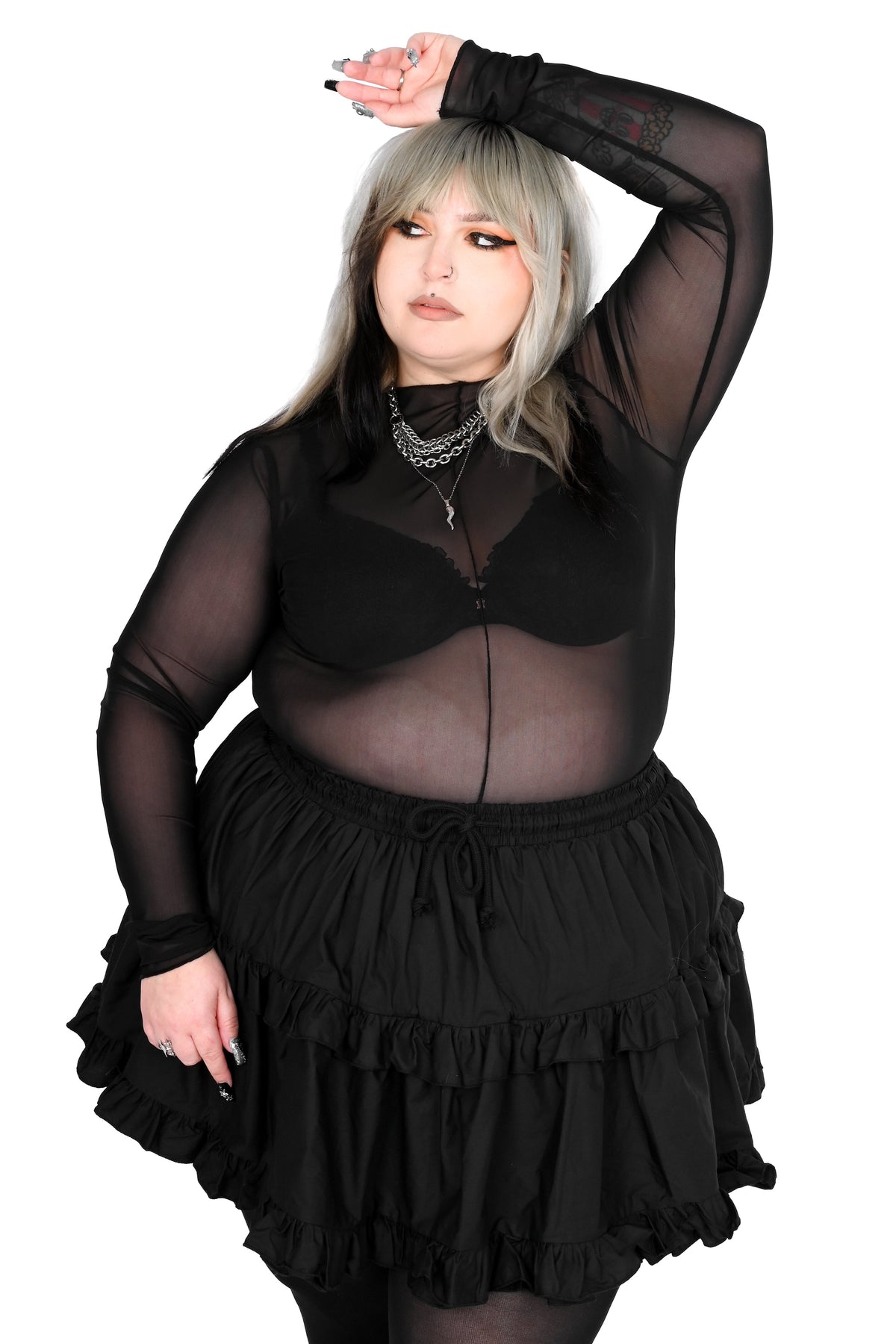 Autopsy Mesh Long Sleeve Top