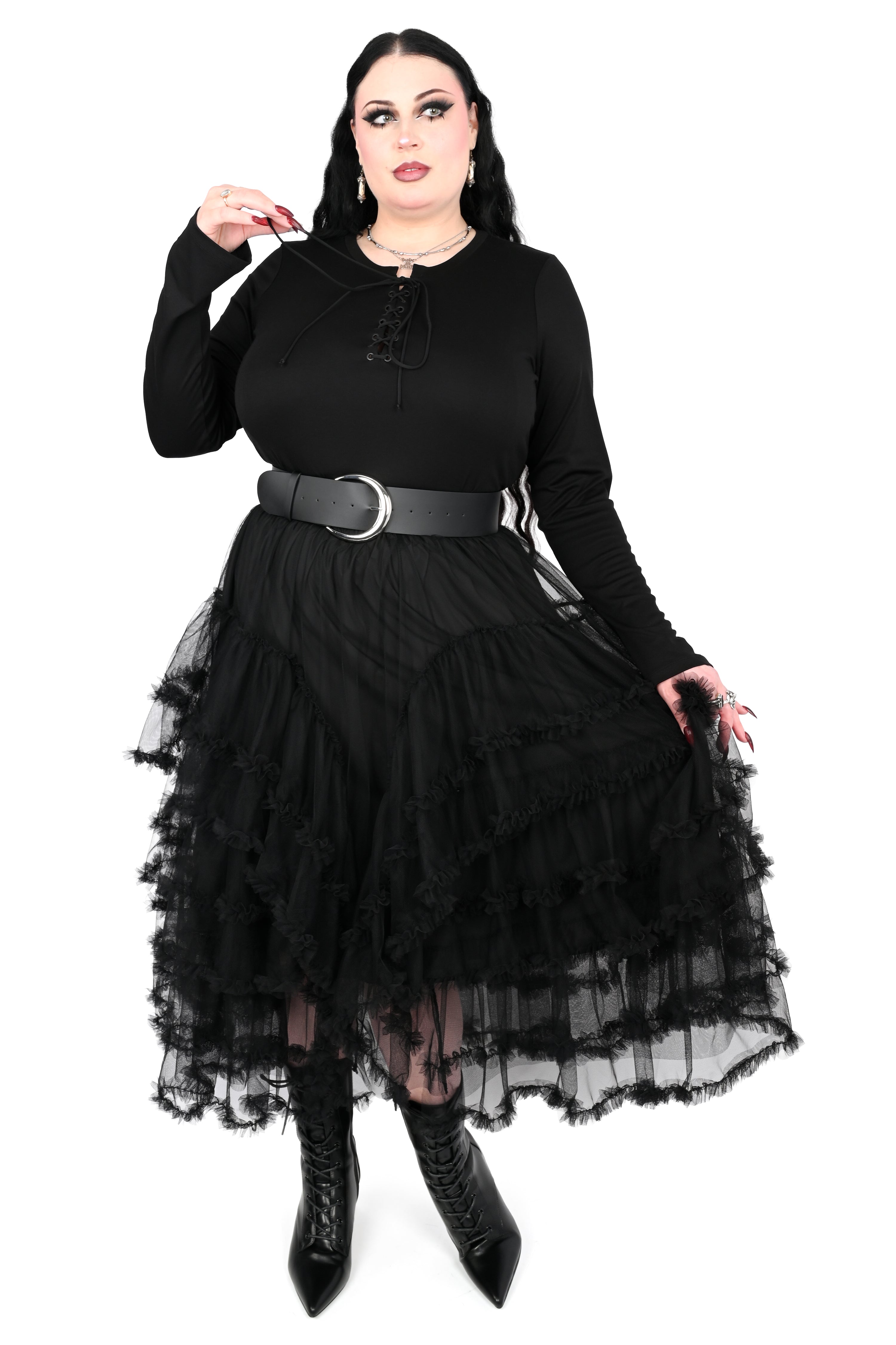 Lace Up Long Sleeve Top – FOXBLOOD