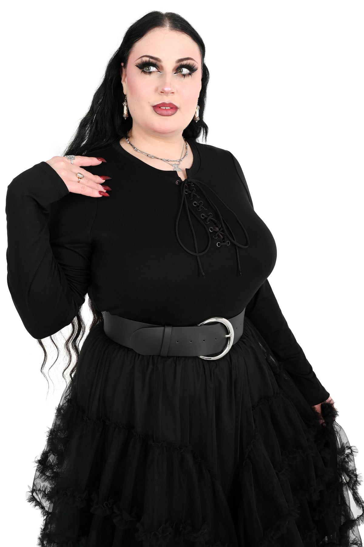 Lace Up Long Sleeve Top XL Lace Up Long Sleeve Top XL