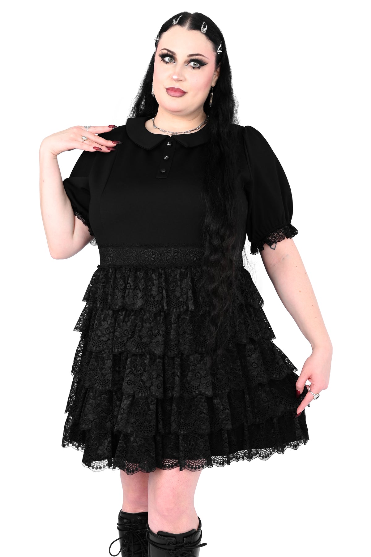 lace up babydoll dress AE Babydoll Lace Mini Dress