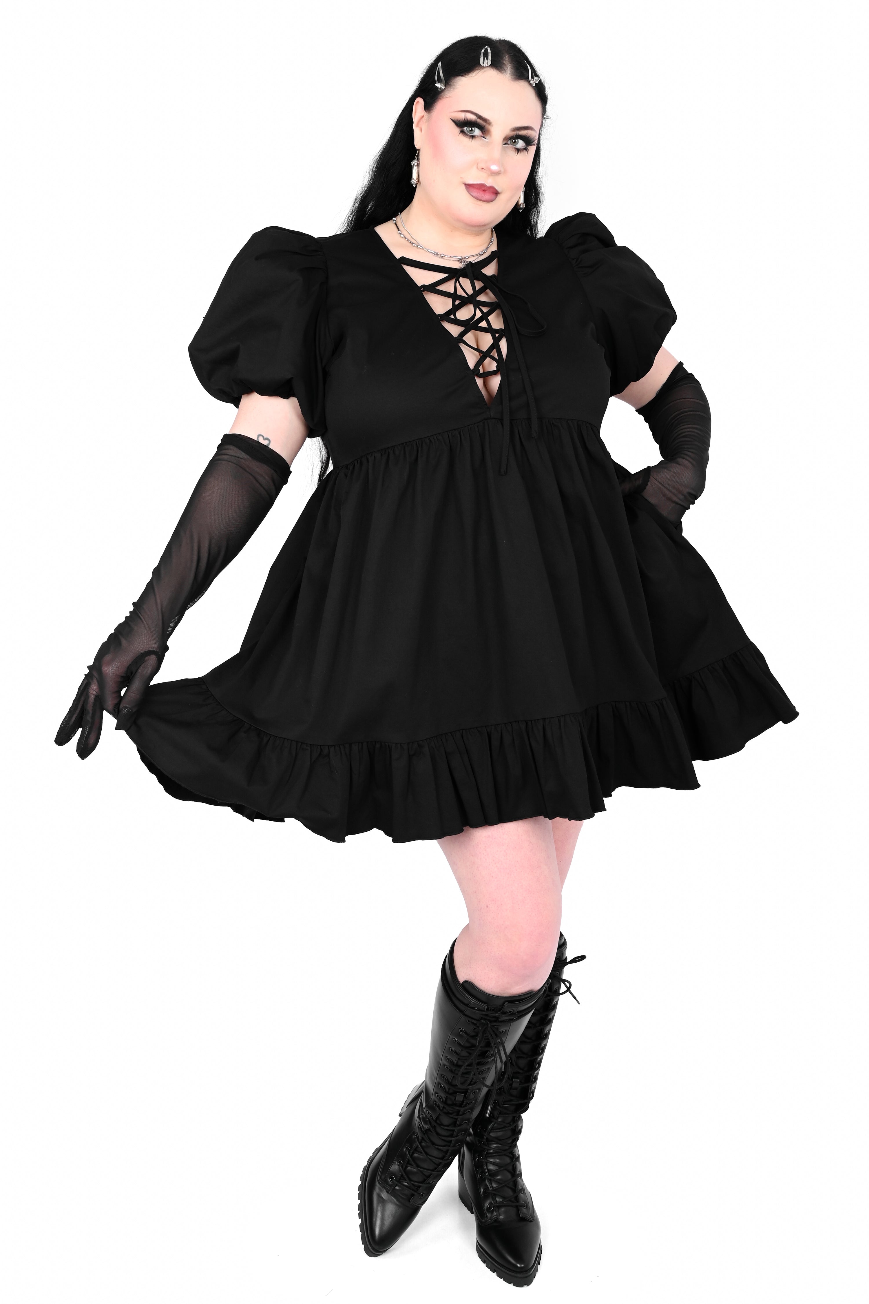 Abby Puff Sleeve Dress - No Restock! XS/S/M/L left! – FOXBLOOD