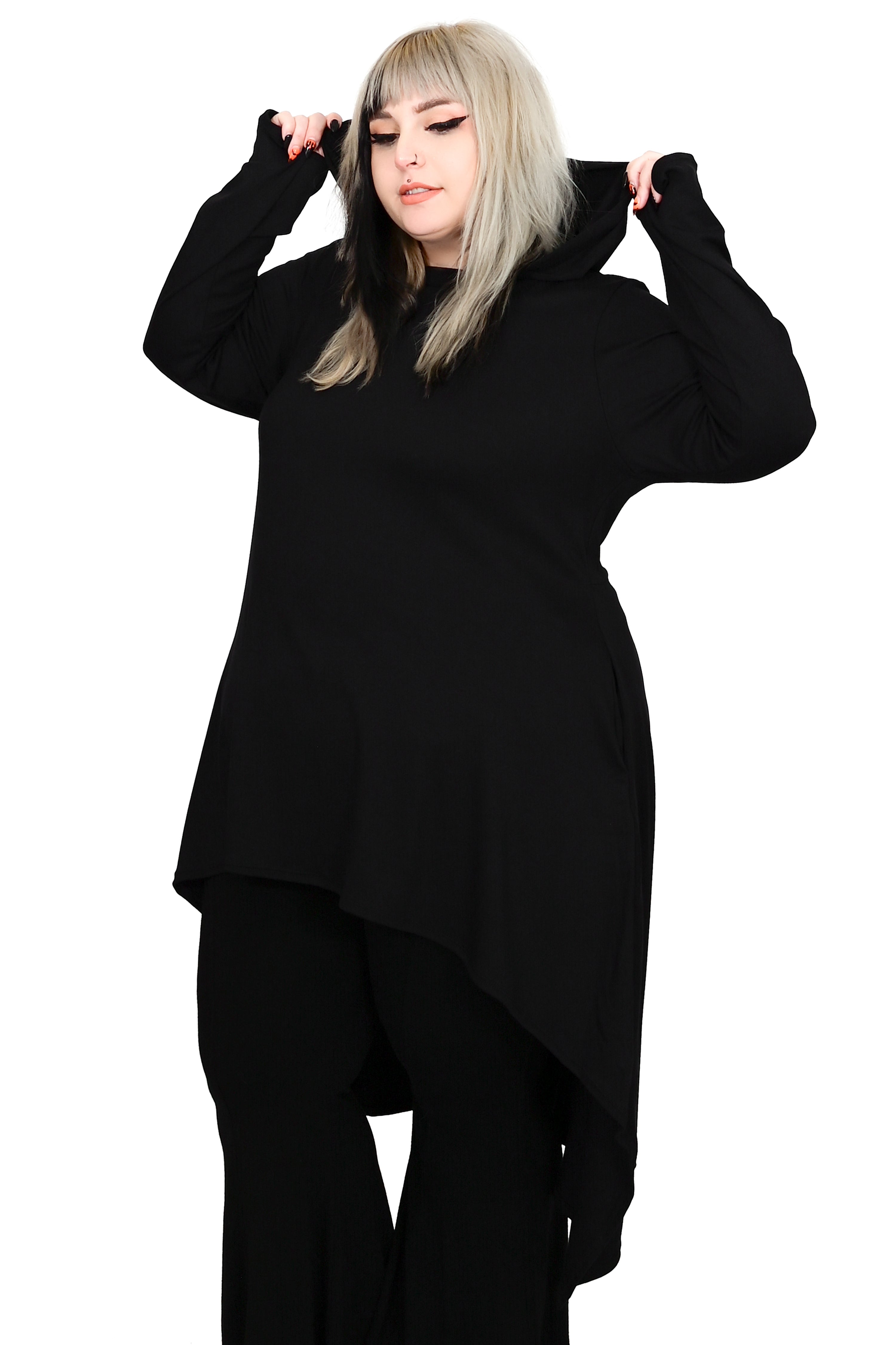 Plus size hooded sales tunic