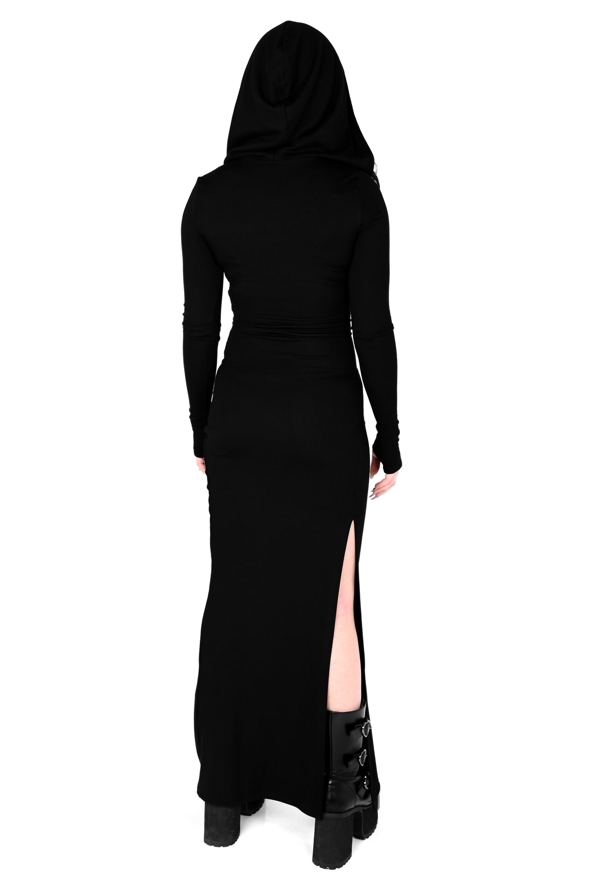Leona Hooded Dress XS Goth dresses Foxblood Leona Hooded Dress XS Goth dresses Foxblood