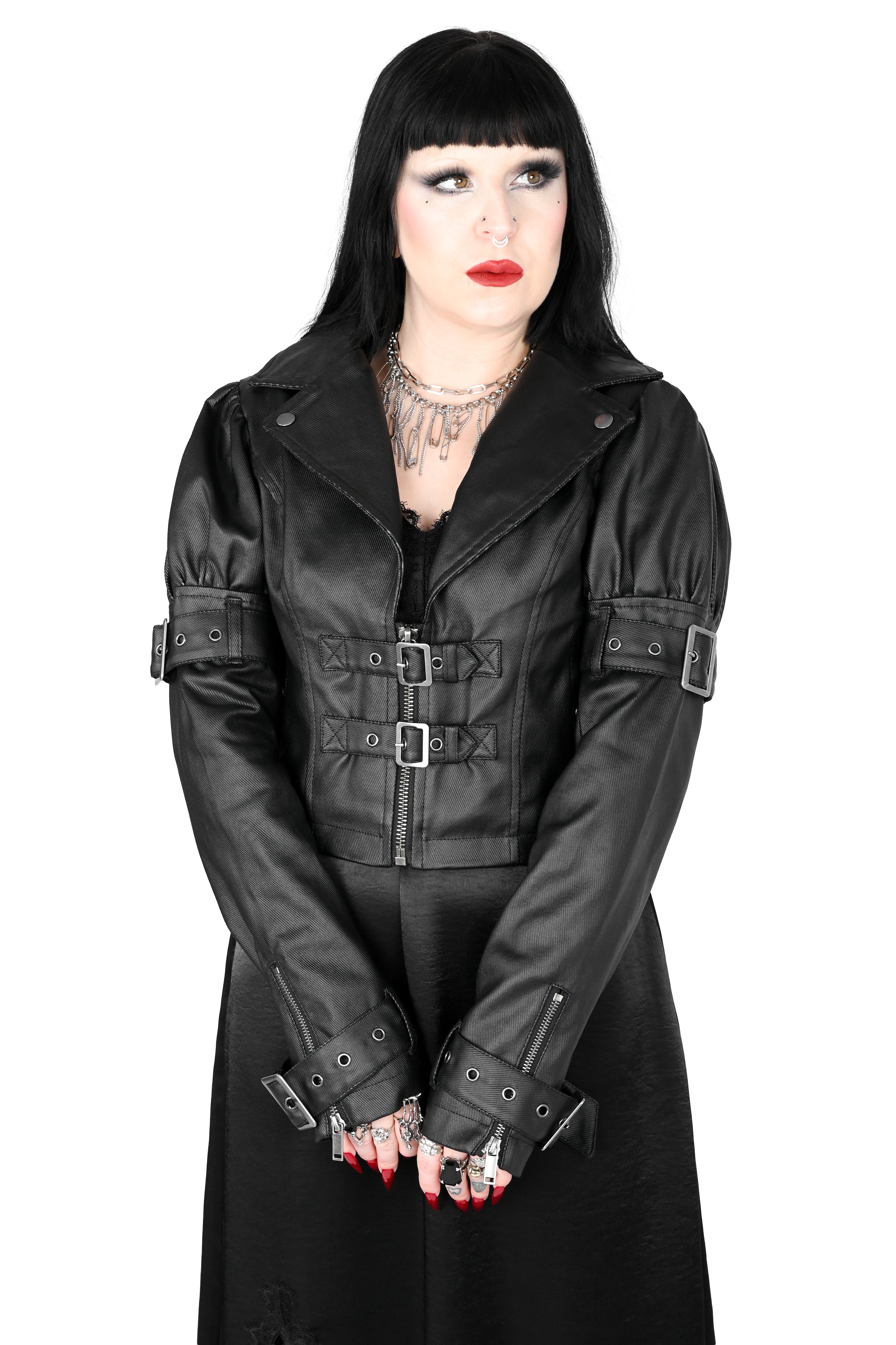Meadow Puff Sleeve Moto Jacket – FOXBLOOD