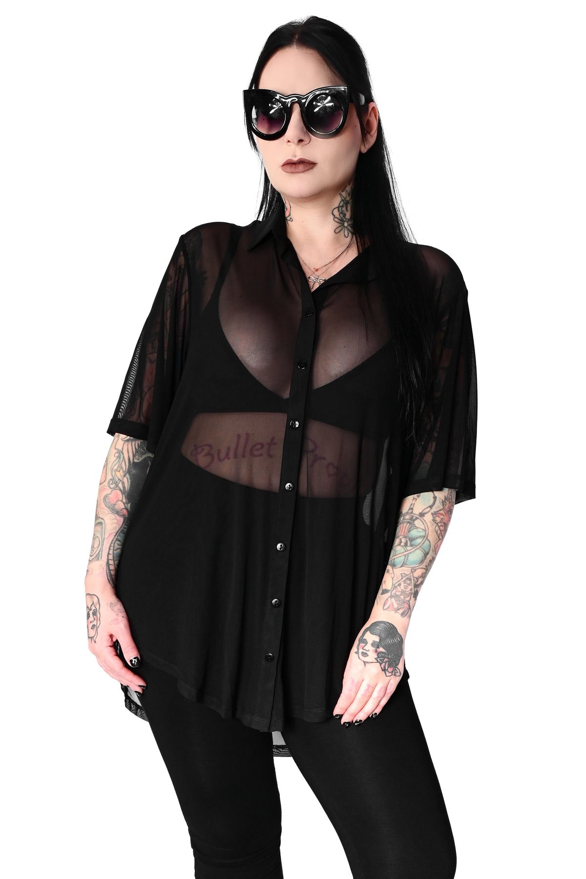 Short Sleeve Mesh Memphis Oversized Shirt