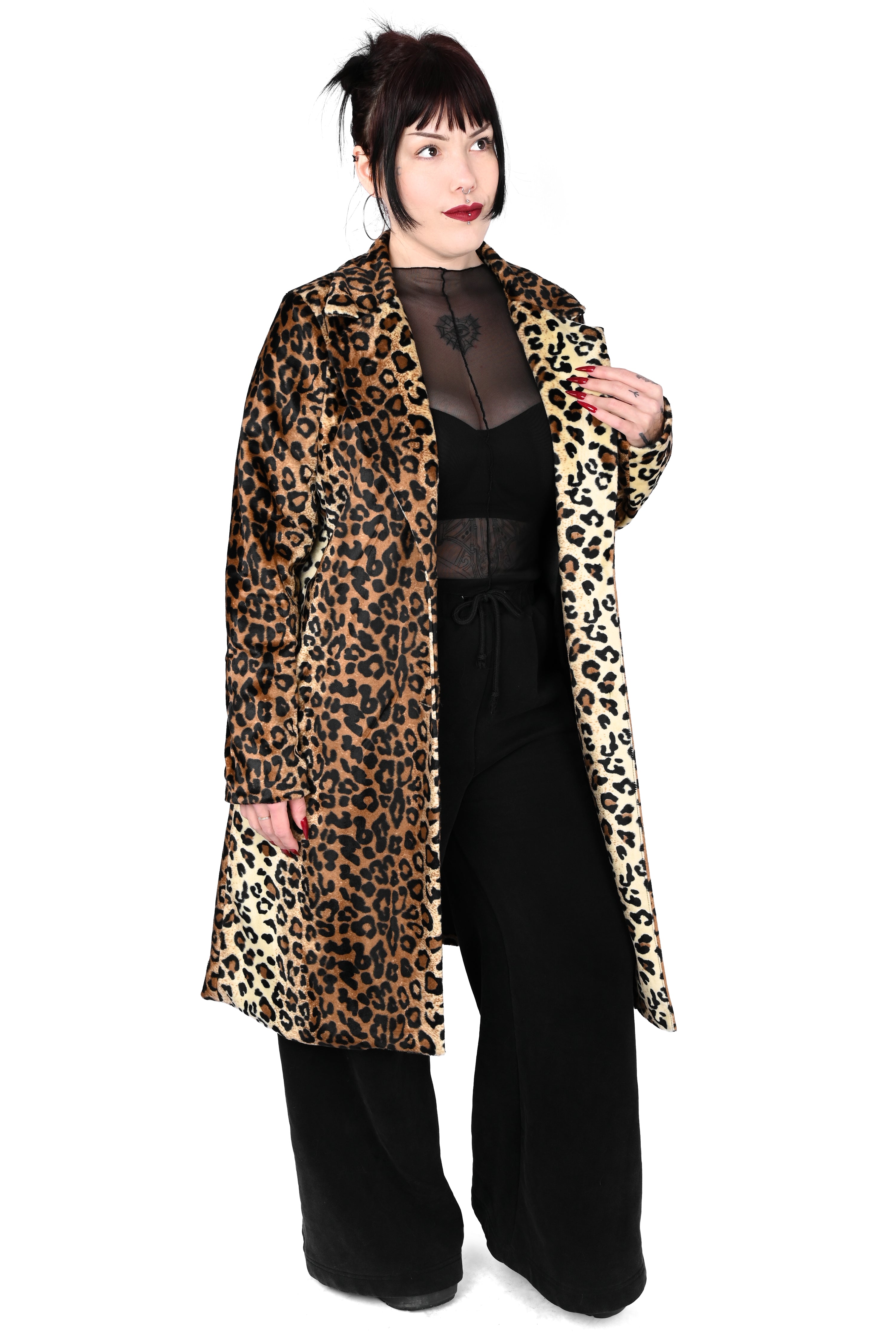 Leopard Trench Coat - Deadstock Fabric, Limited Edition (XS left