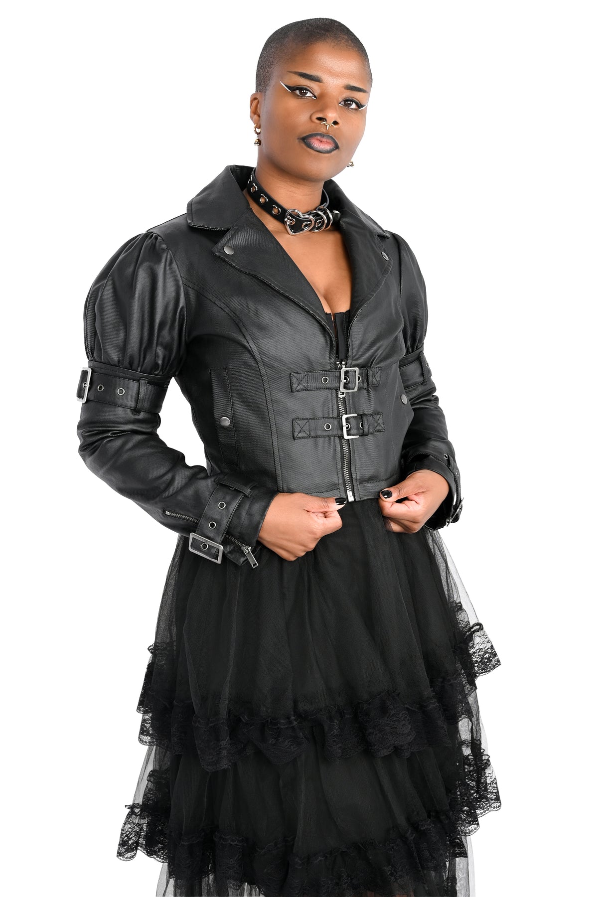 Meadow Puff Sleeve Moto Jacket