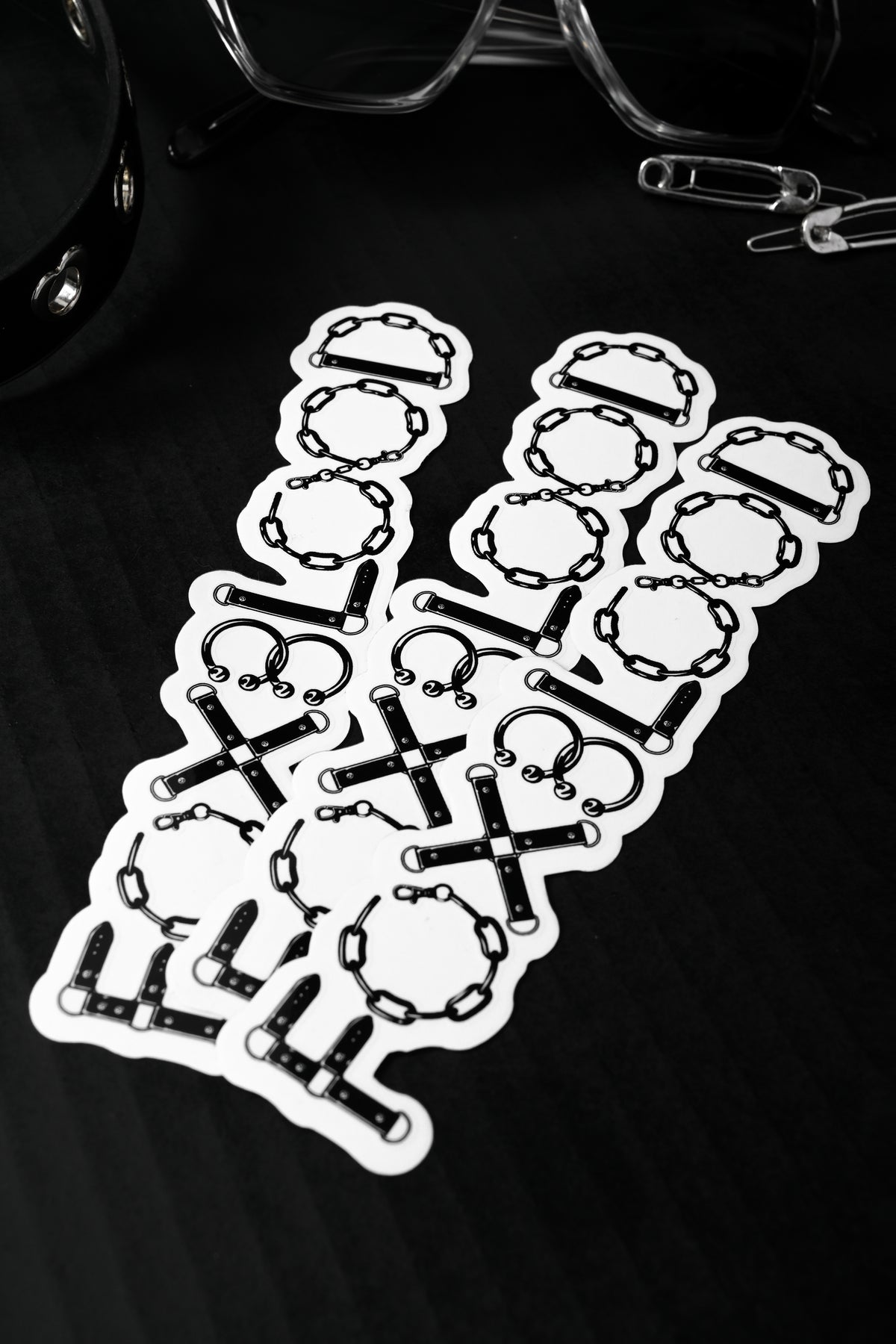 foxblood logo sicker with bondage logo design