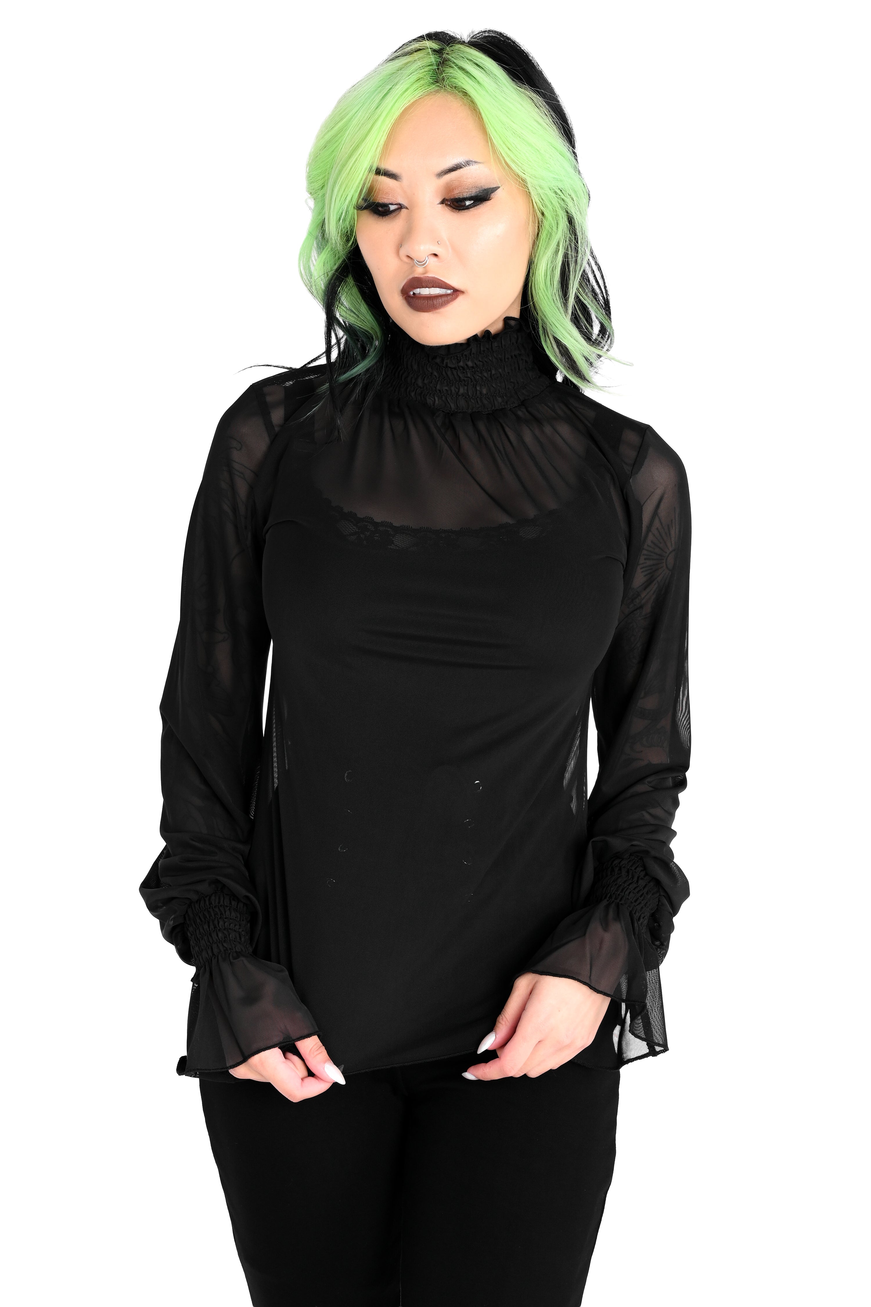 Andrea Mesh Long Sleeve Top – FOXBLOOD
