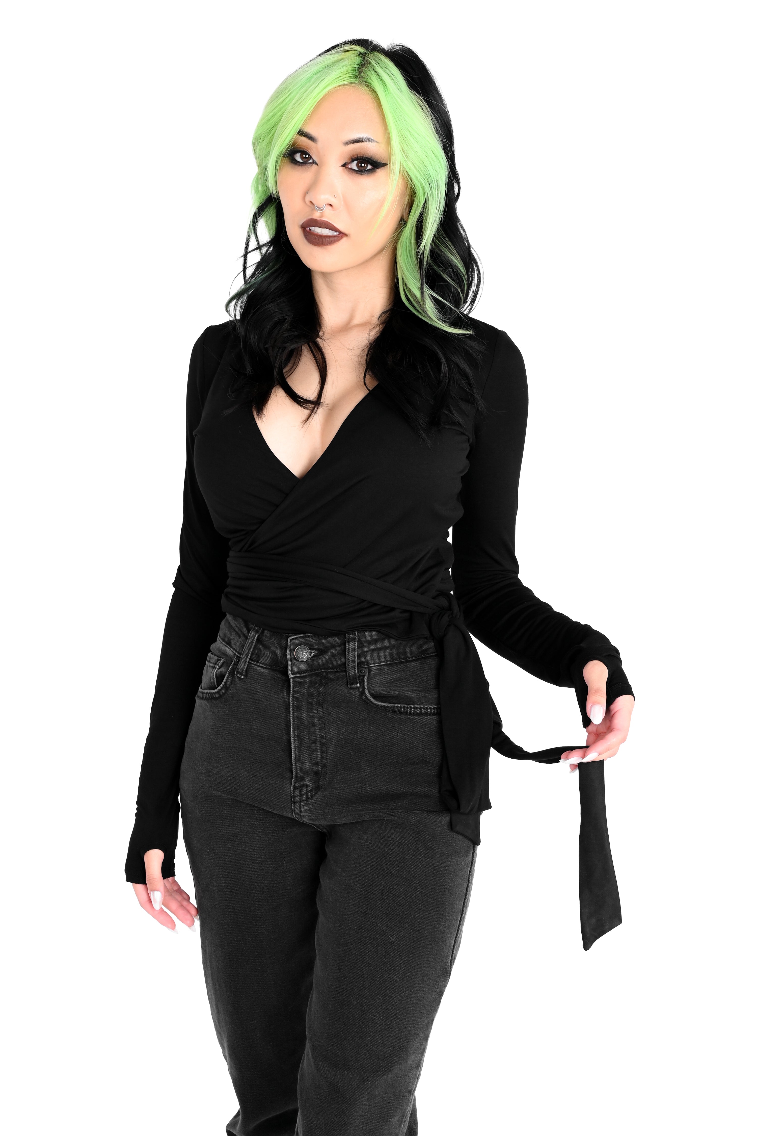 Ballet Wrap Long Sleeve Top – FOXBLOOD