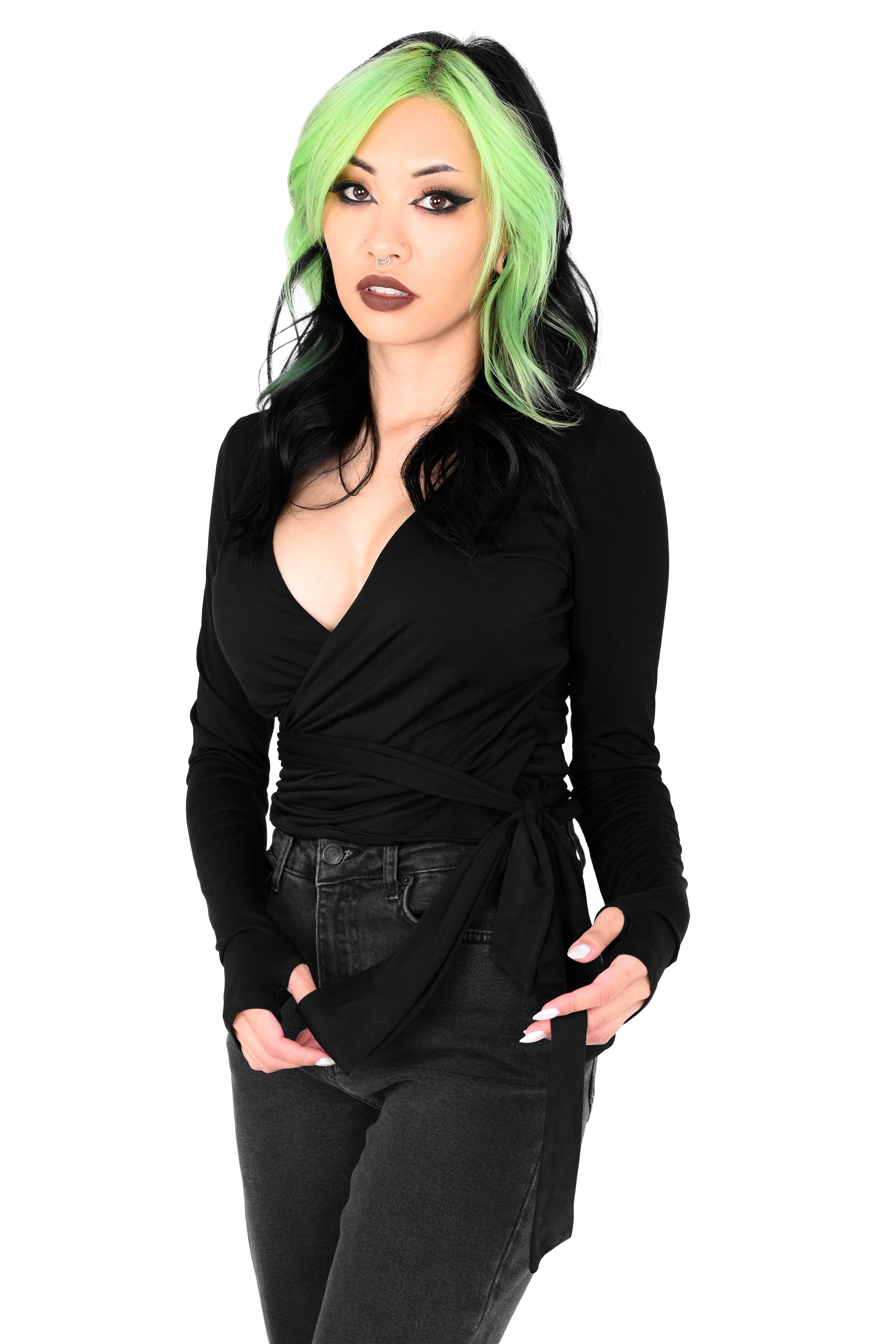 Ballet Wrap Long Sleeve Top – FOXBLOOD