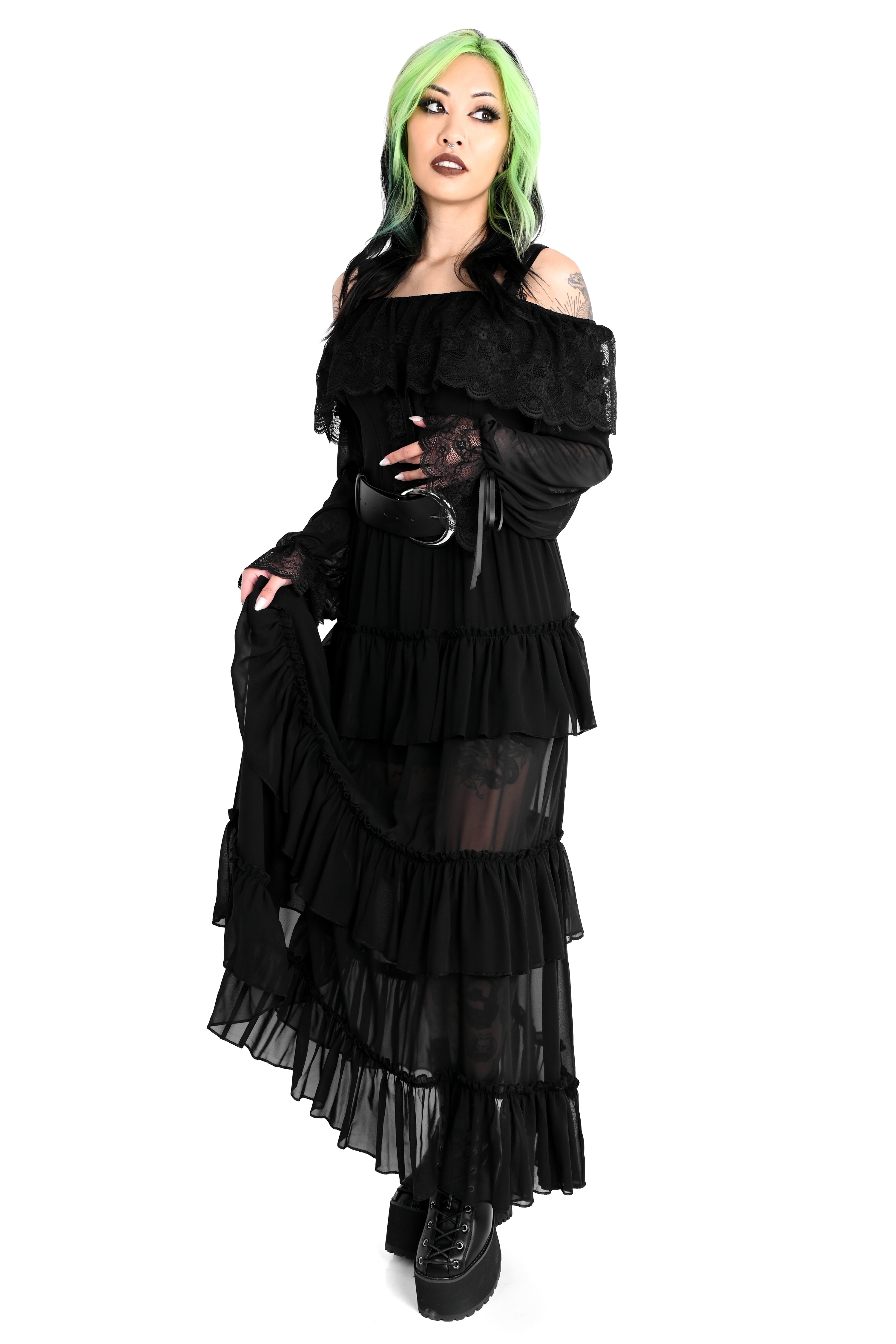Leah Ruffle Skirt - Chiffon - Sign Up For Restock Notifications