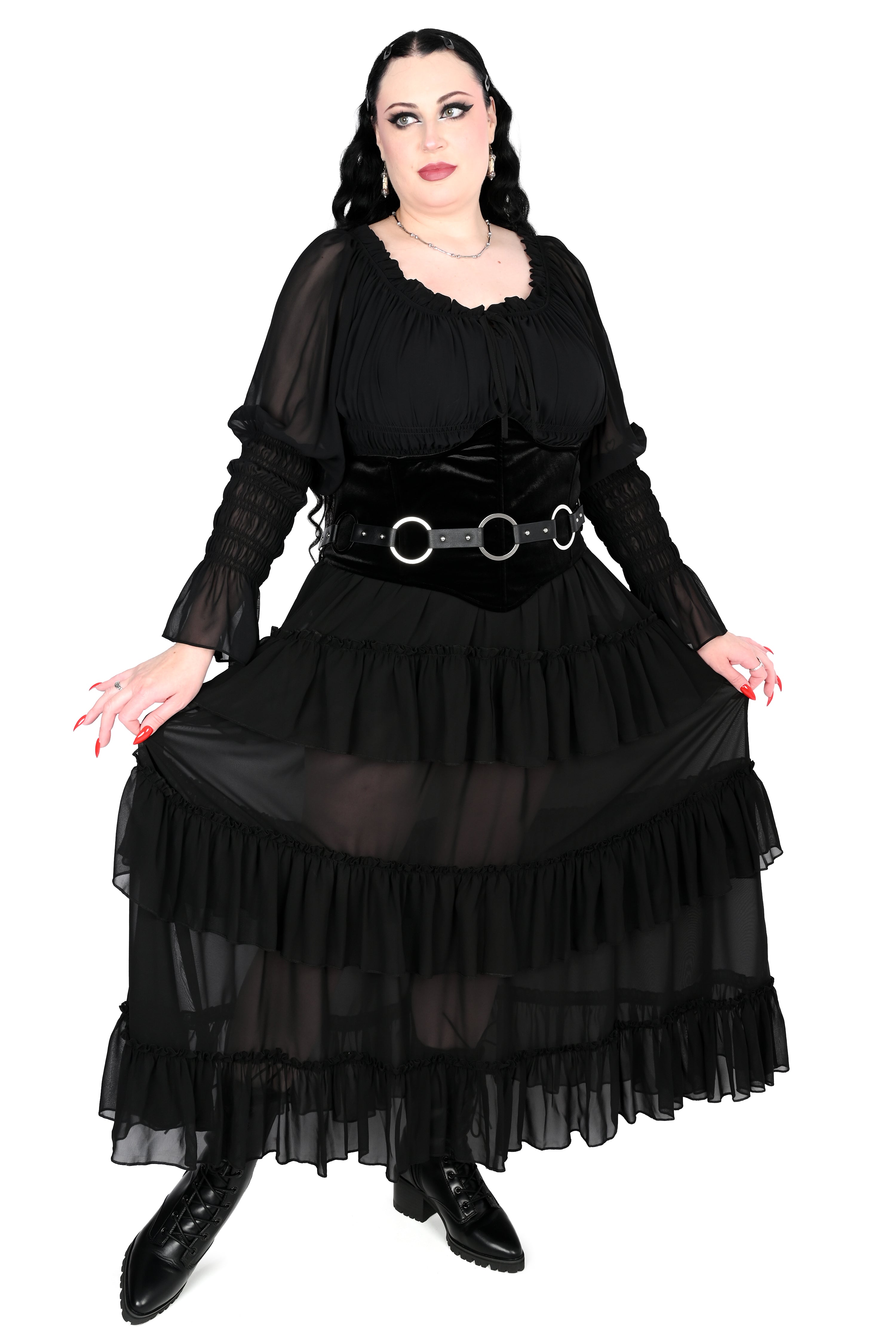 Leah Ruffle Skirt - Chiffon – FOXBLOOD