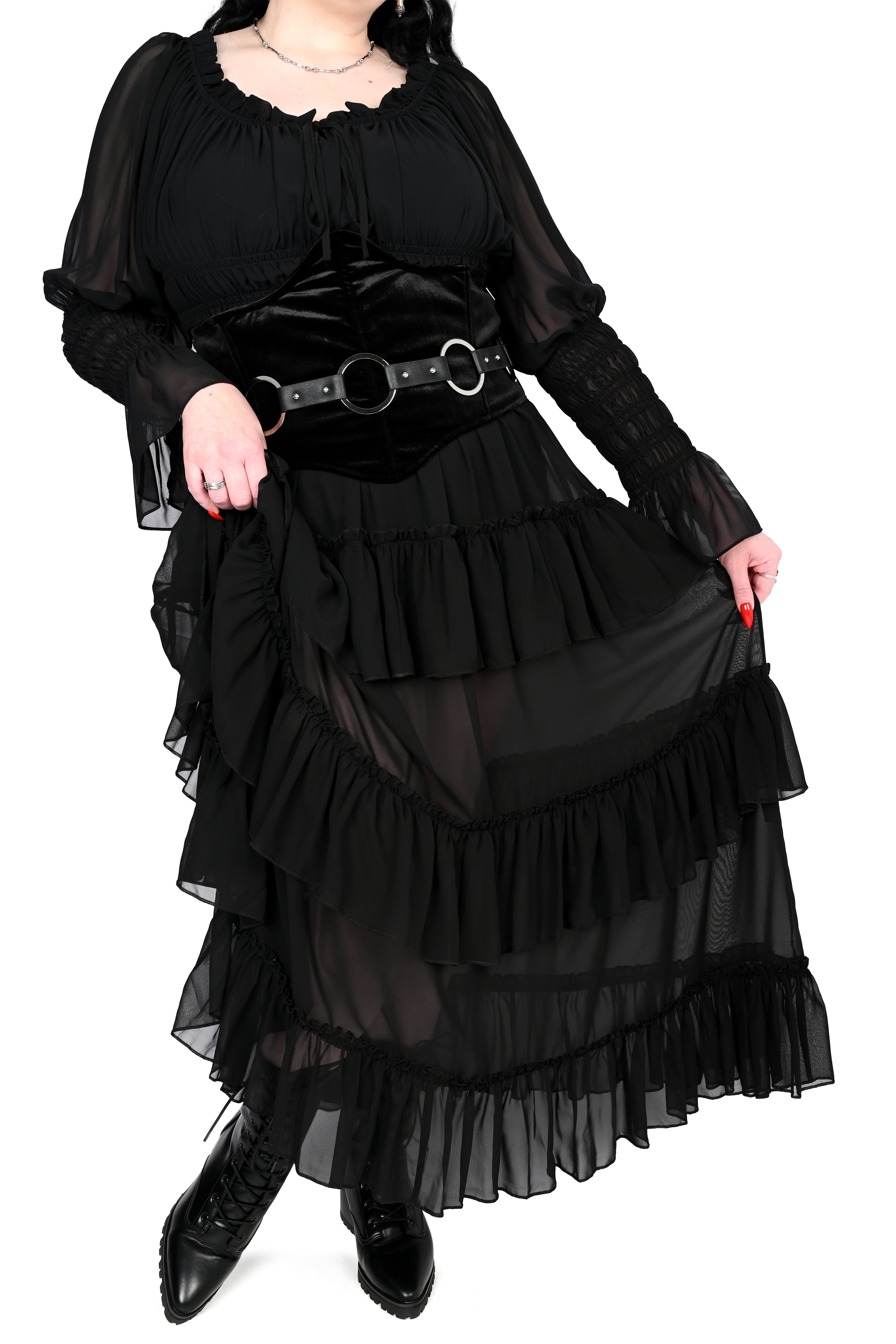 Leah Ruffle Skirt - Chiffon - Sign Up For Restock Notifications