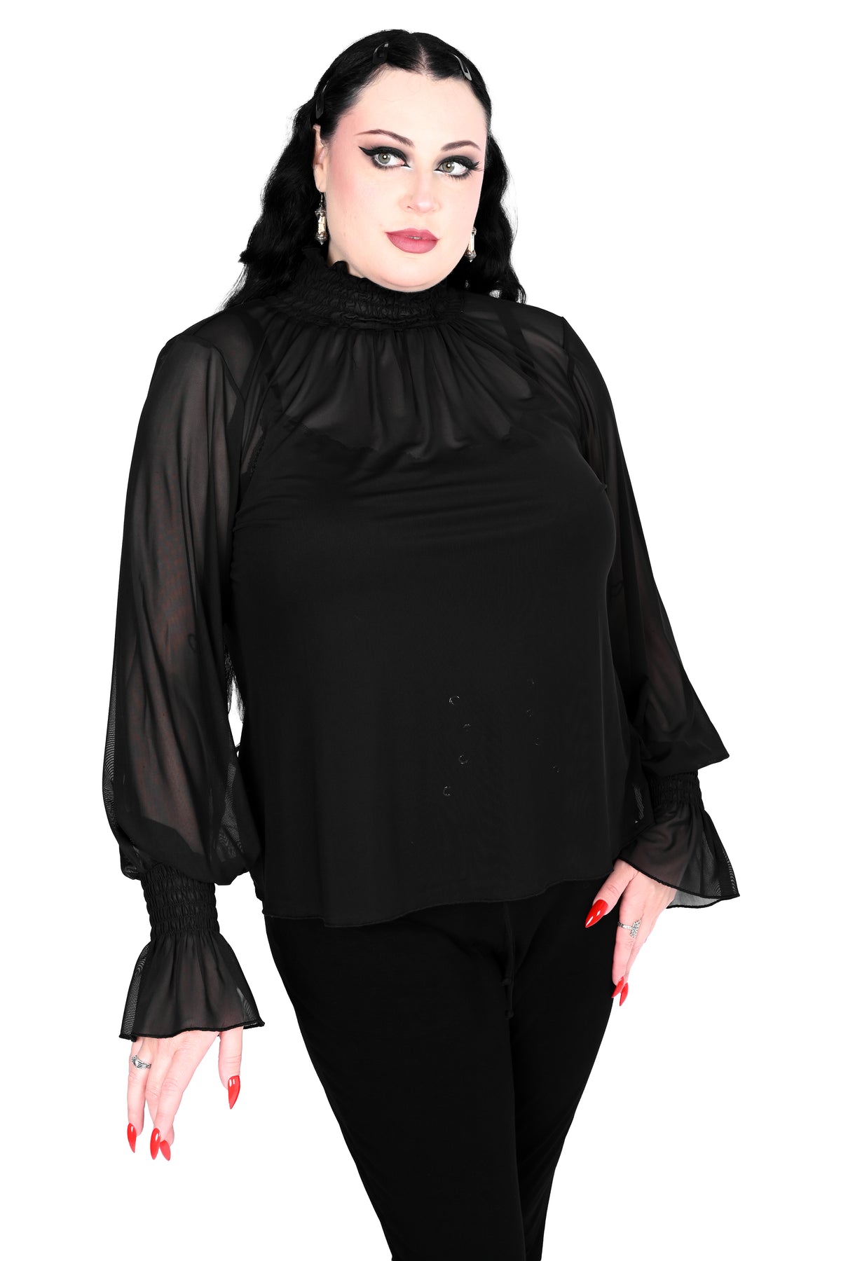 Andrea Mesh Long Sleeve Top