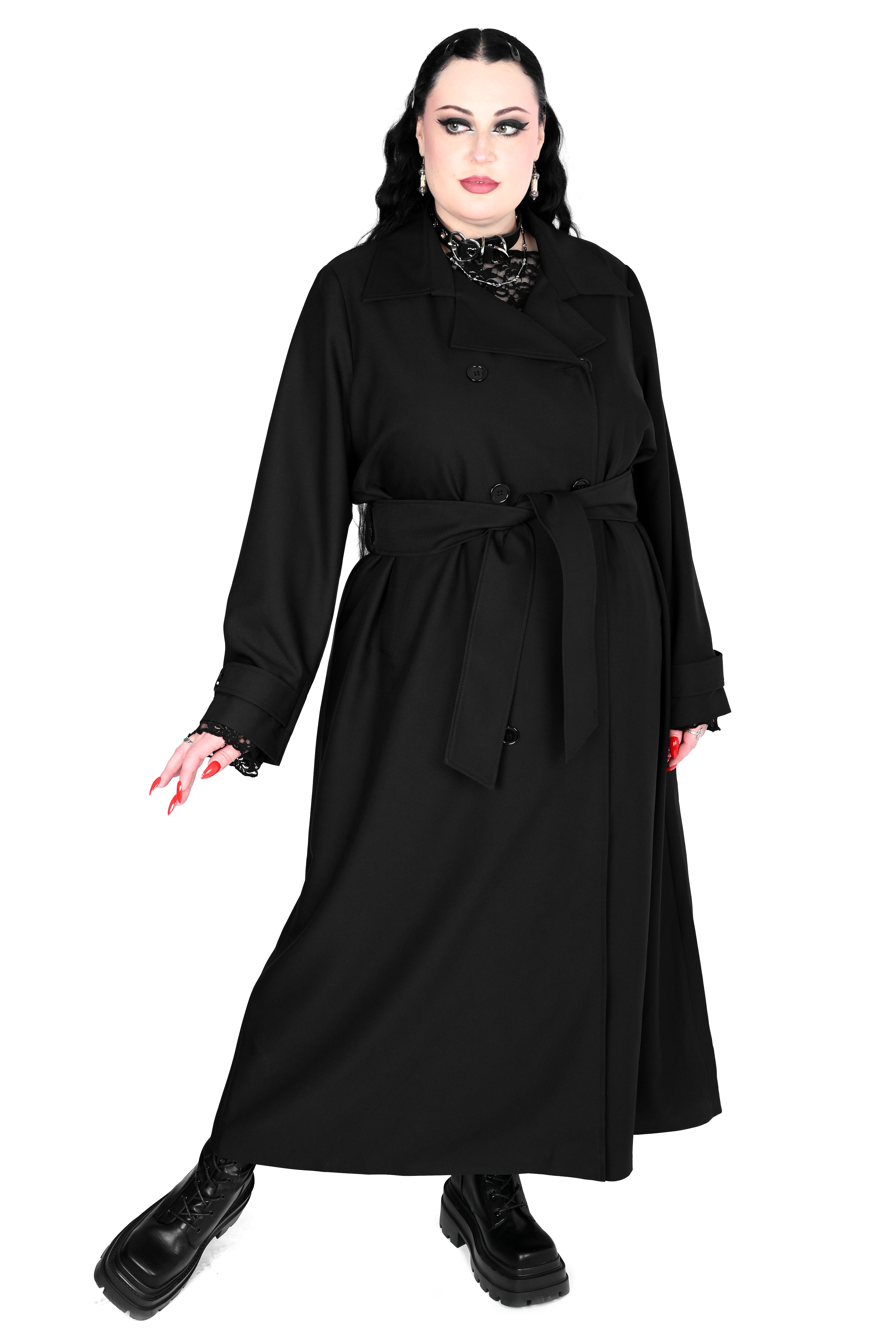 ジャケット・アウター hyke CONTOUR LINE TRENCH COAT HOODED CONRAD