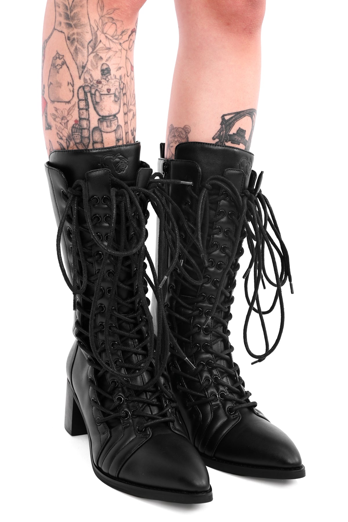 SAMPLE Zoey Corseted Boots - Final Sale - Size 7