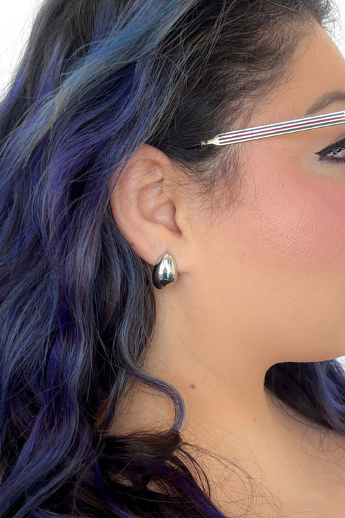 silver teardrop earrings
