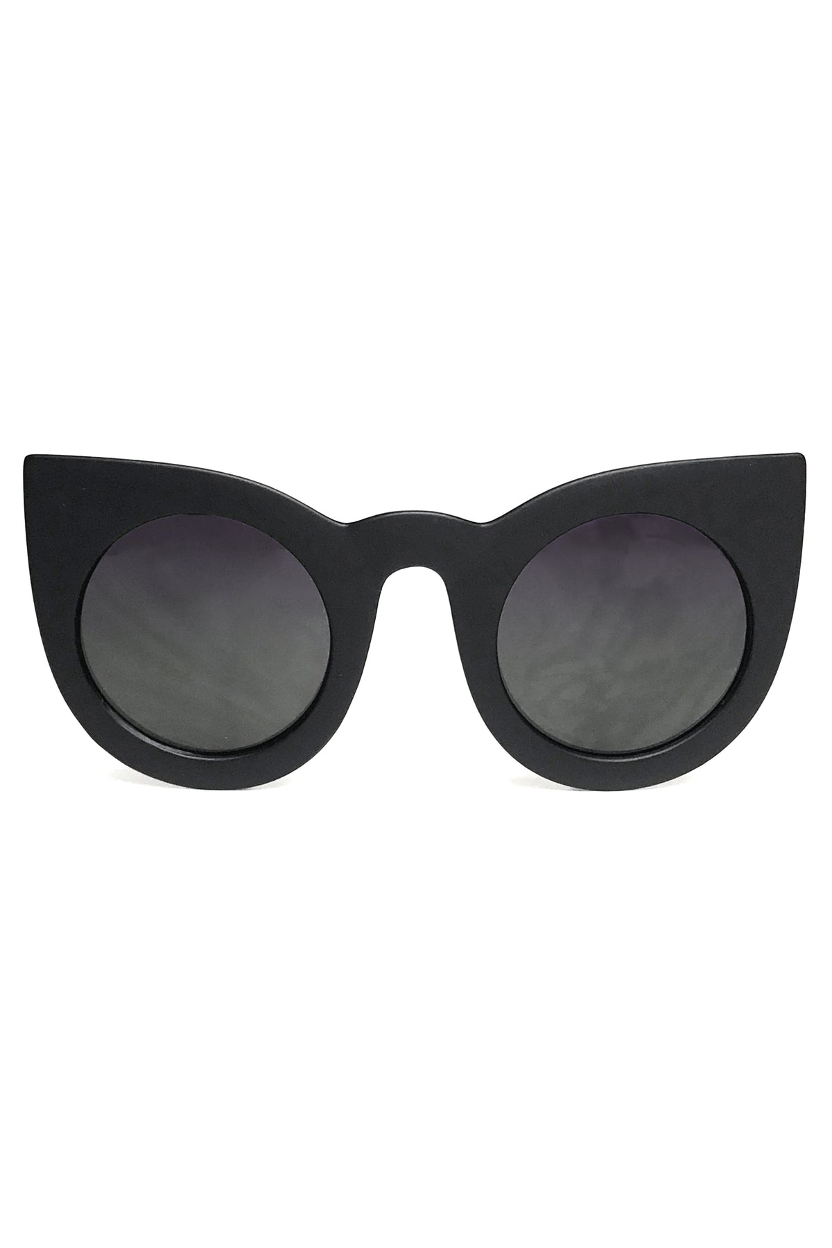 matte black oversized cat eye sunglasses